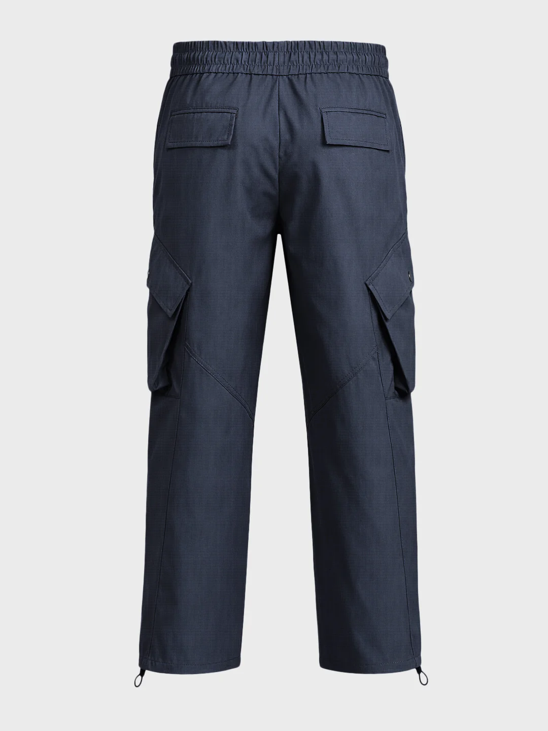 Men's Blue Loose Fit Solid Utility Cargo - Image 7