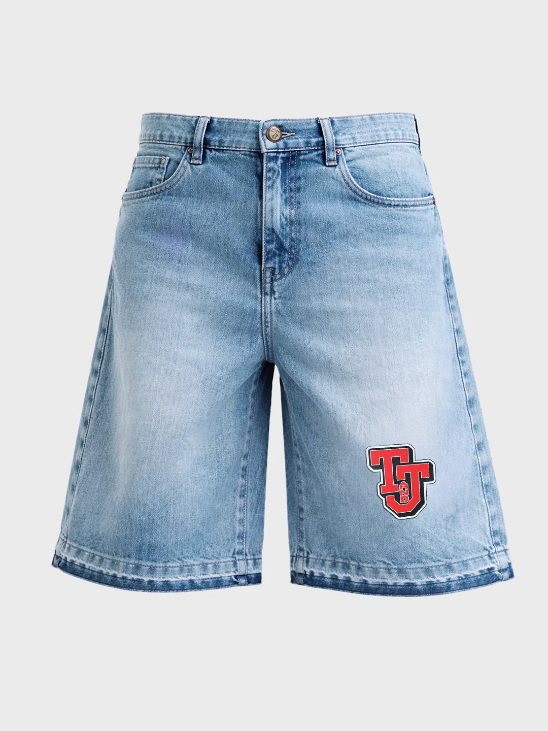 Men's Blue Loose Fit  Tom And Jerry Character Shorts - Image 4