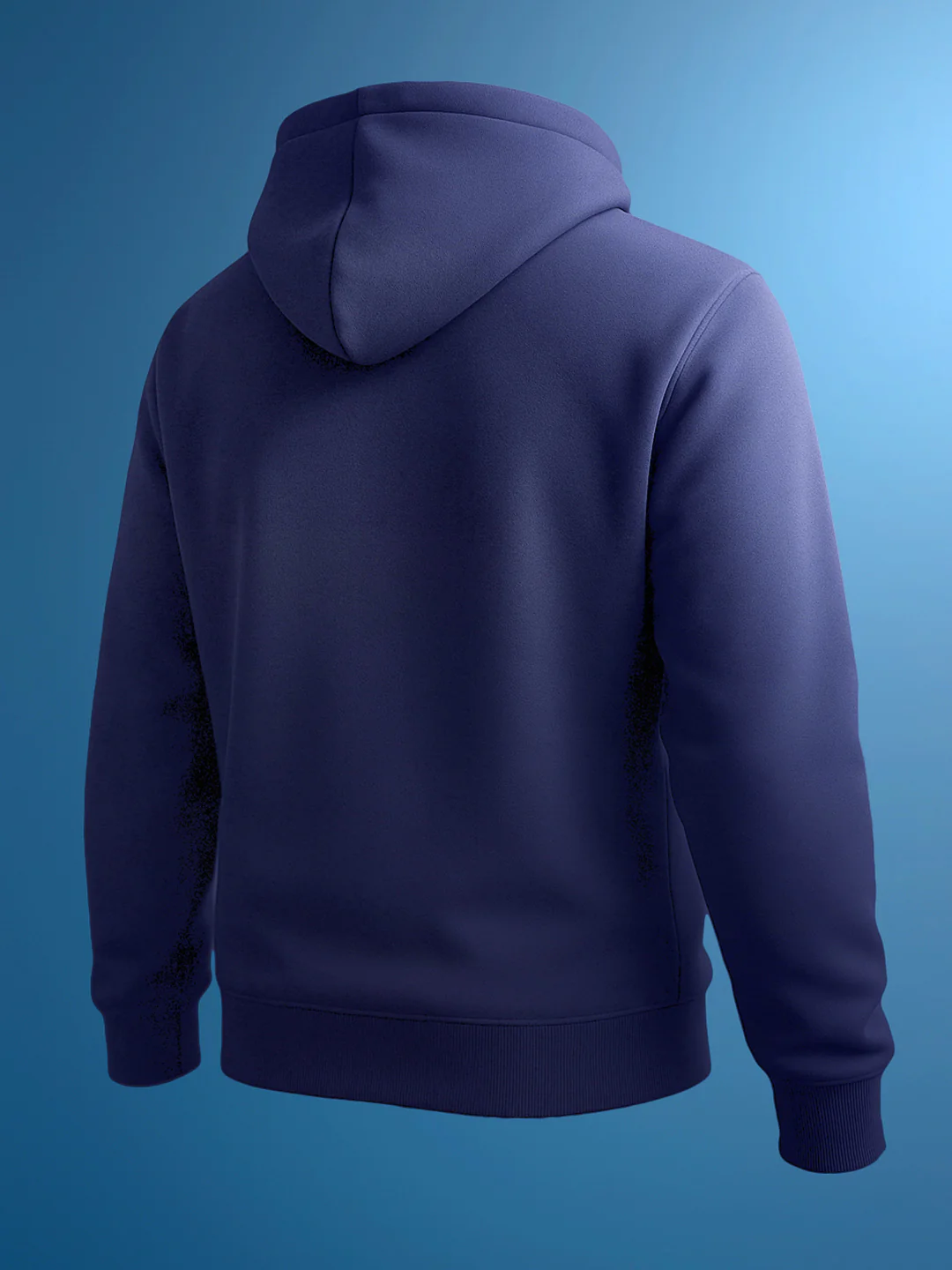 Men's Blue Oversized Fit Embroided Casual Sweatshirt - Image 2