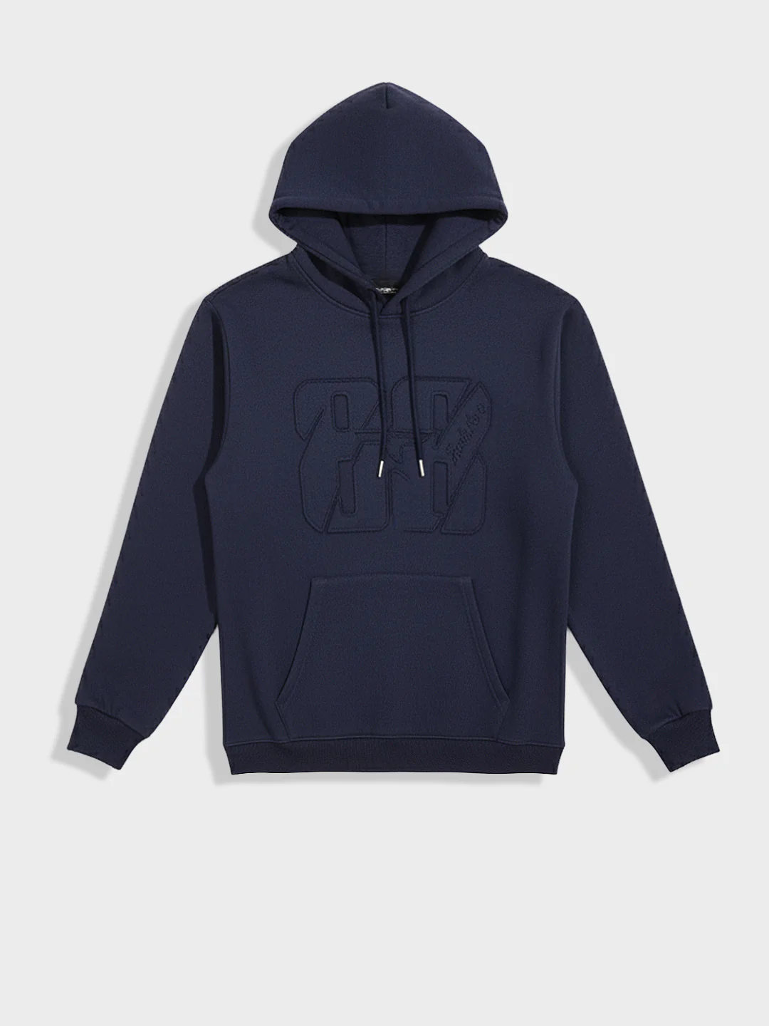 Men's Blue Oversized Fit Embroided Casual Sweatshirt - Image 3