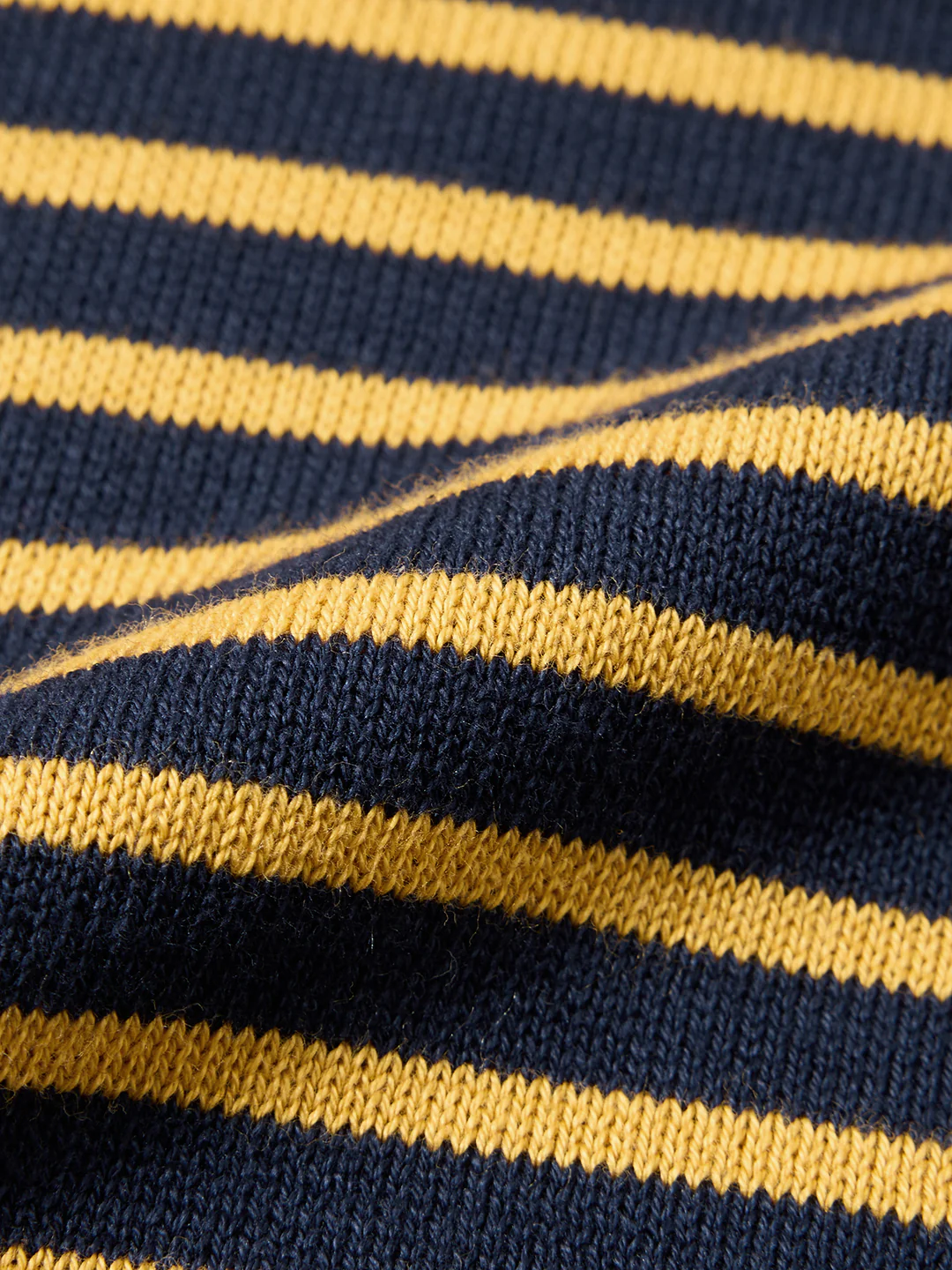 Men's Blue Oversized Fit Striped Flat Knit T-Shirt - Image 7