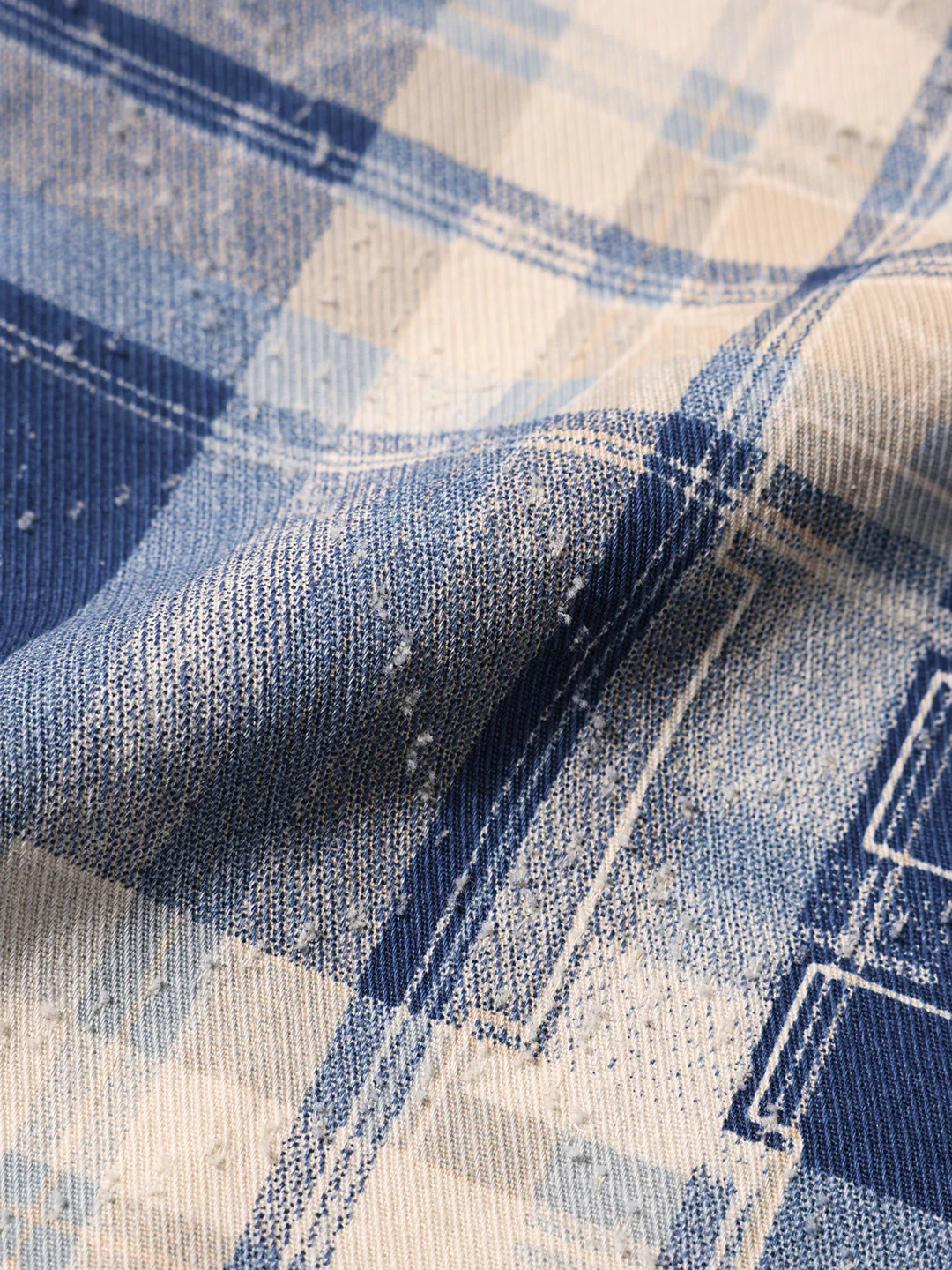 Men's Blue Regular Fit Checked Casual Shirt - Image 6
