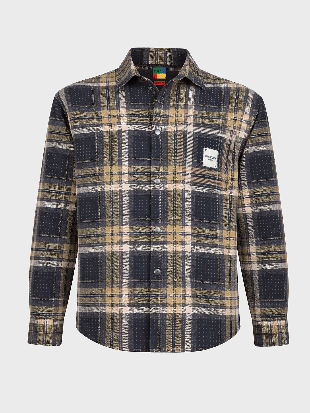 Men's Blue Regular Fit Checked Casual Shirt - Image 4