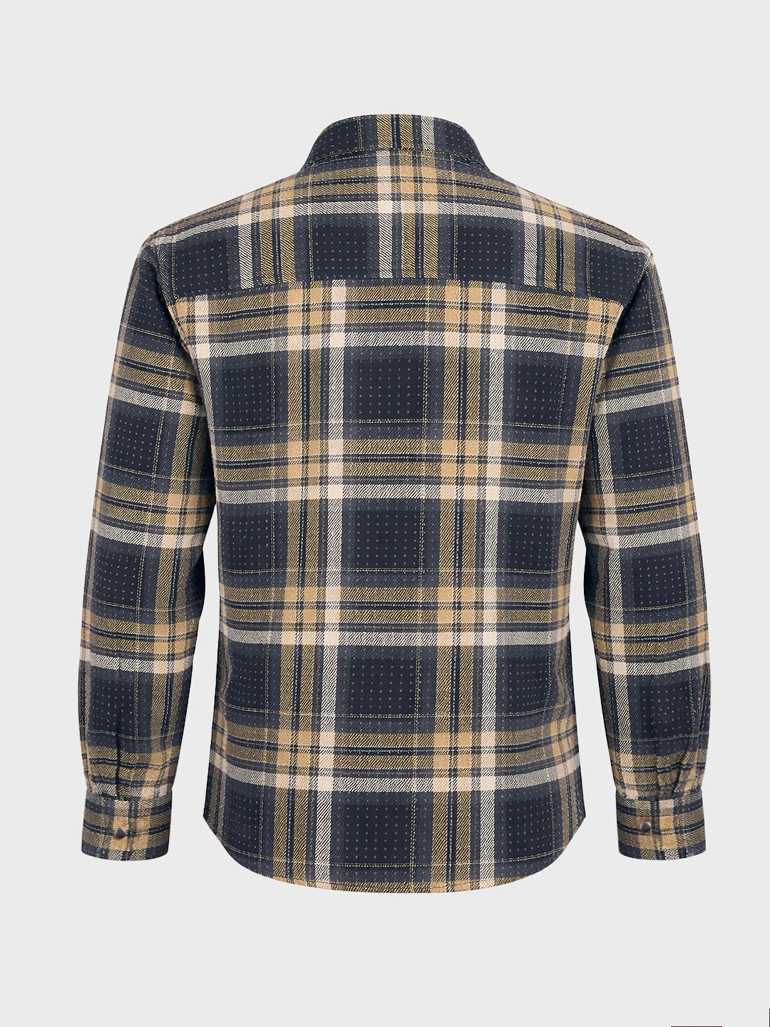 Men's Blue Regular Fit Checked Casual Shirt - Image 5