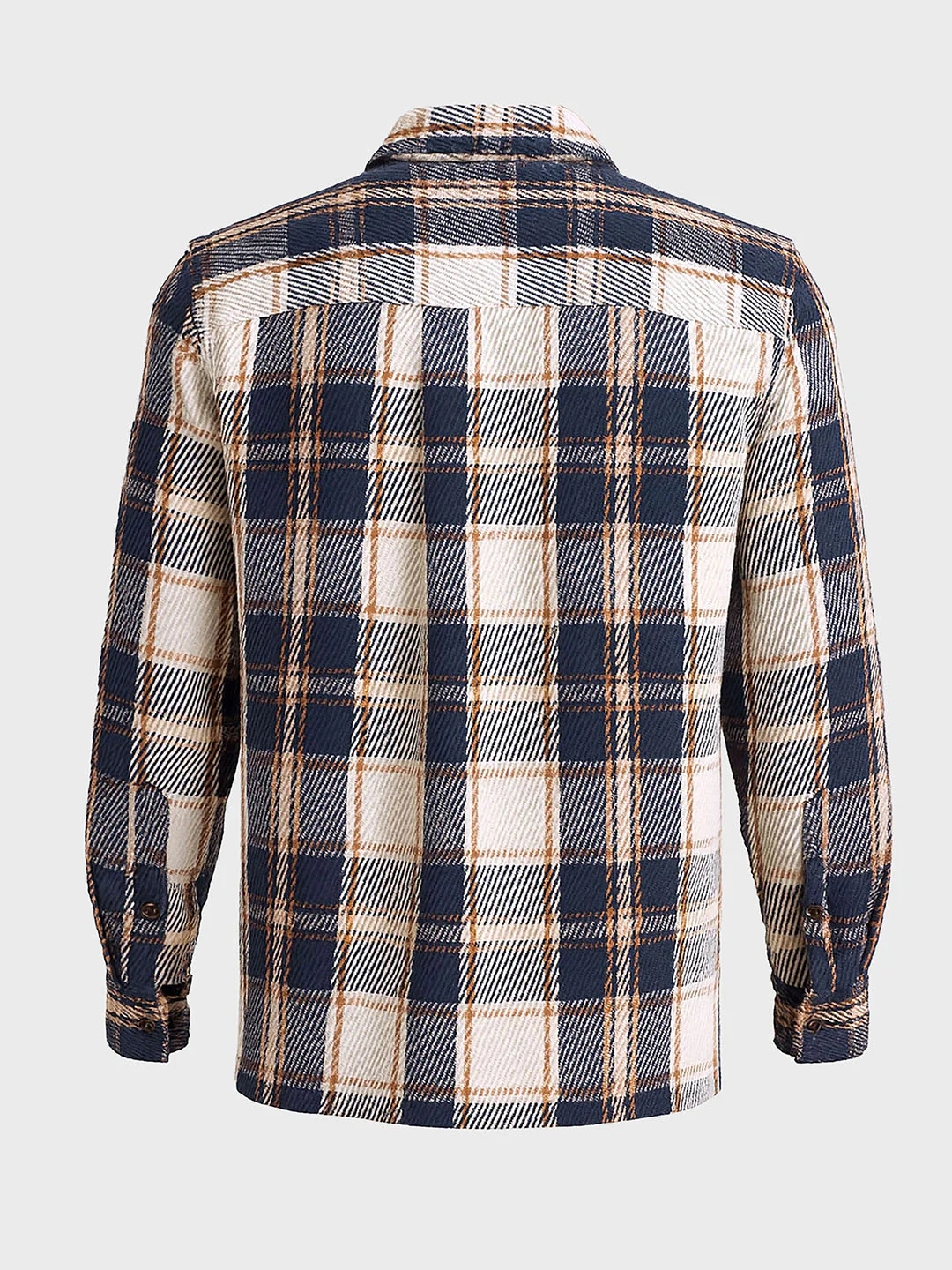 Men's Blue Regular Fit Checked Casual Shirt - Image 5