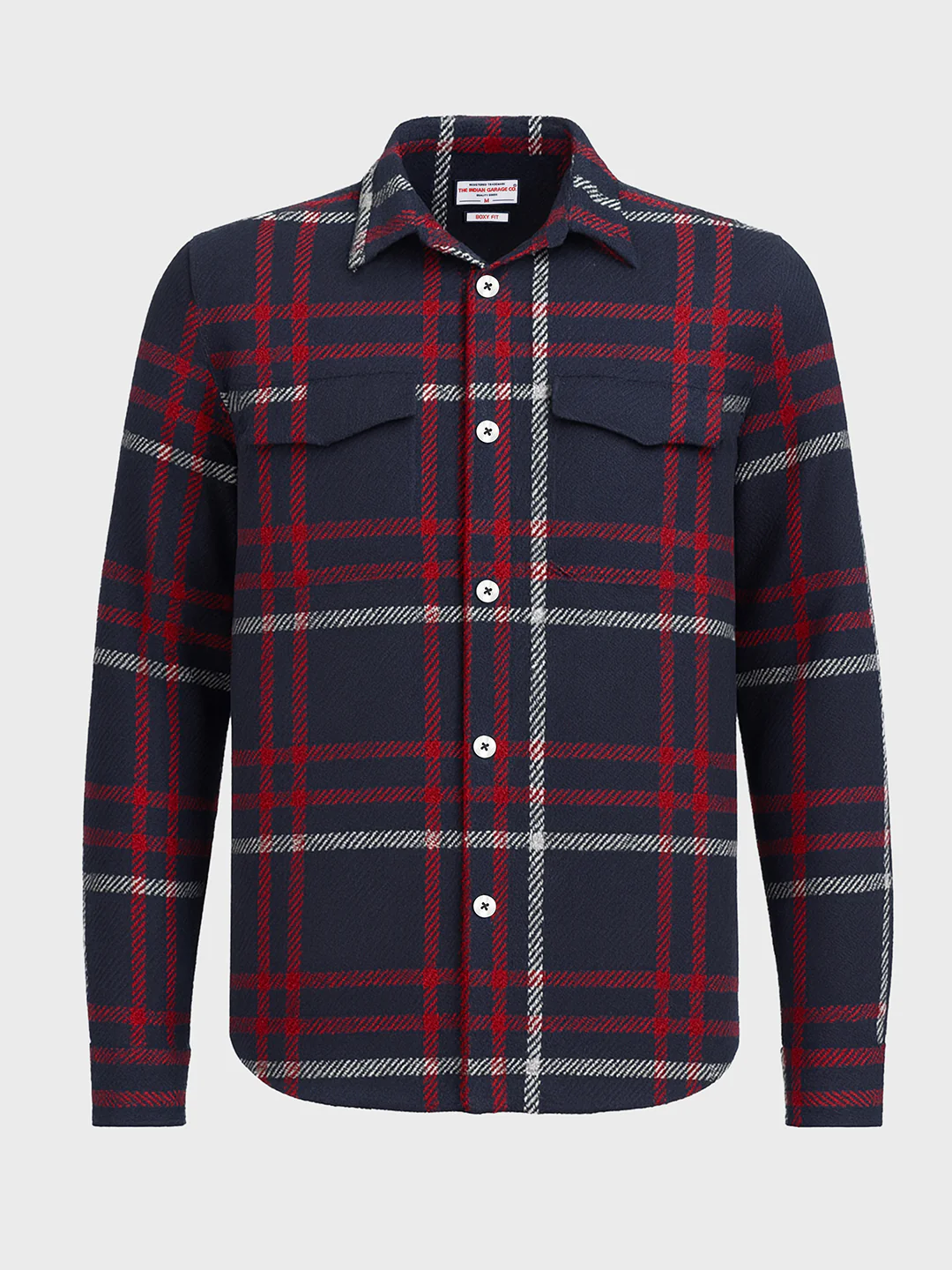 Men's Blue Regular Fit Checked Casual Shirt - Image 4