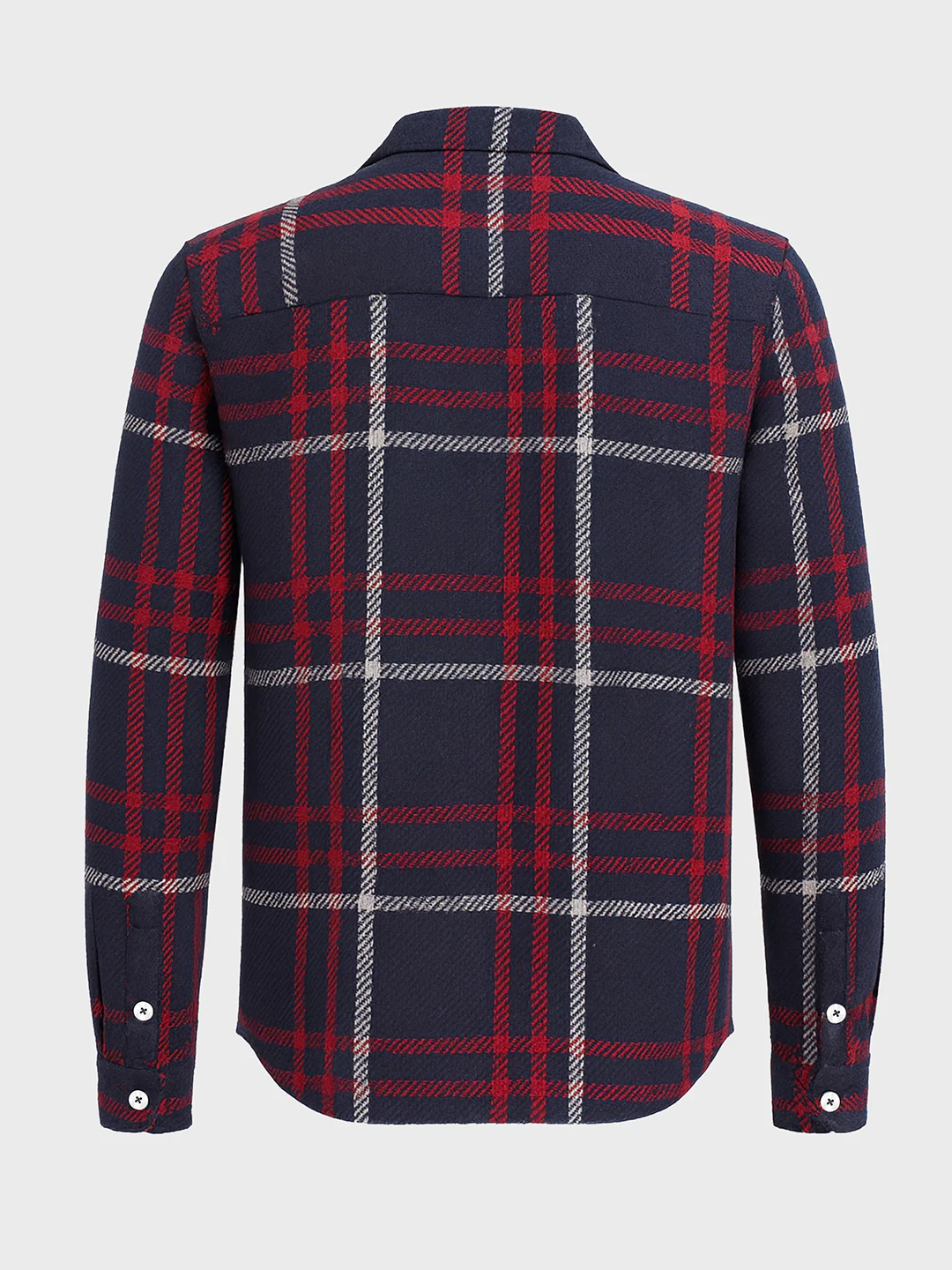 Men's Blue Regular Fit Checked Casual Shirt - Image 5