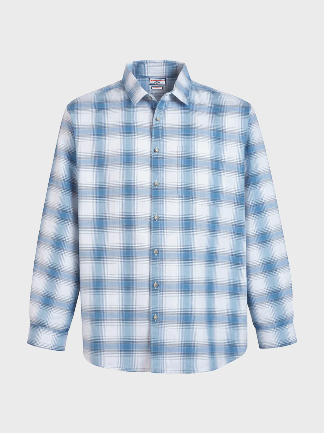 Men's Blue Regular Fit Checked Casual Shirt - Image 4
