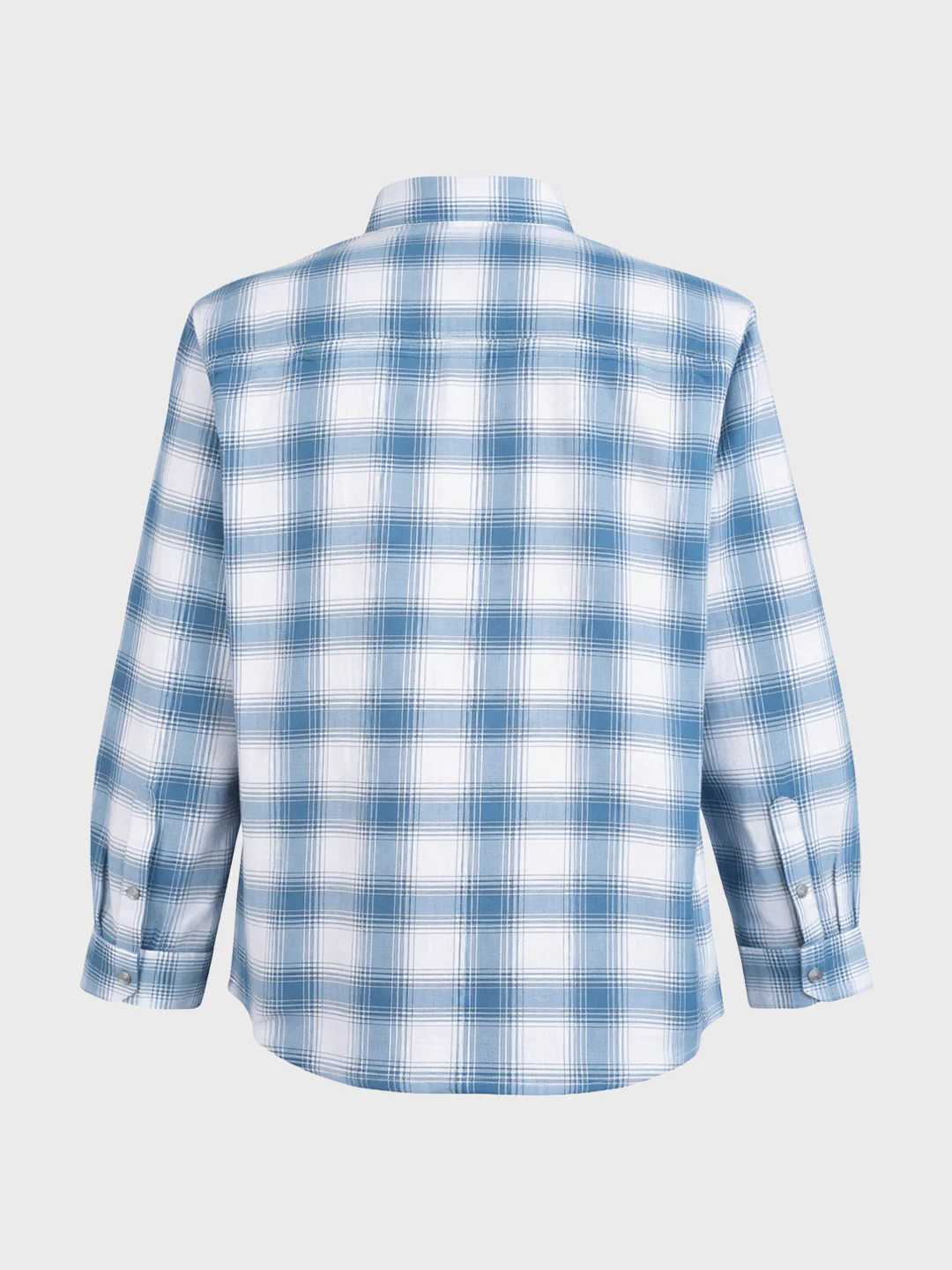 Men's Blue Regular Fit Checked Casual Shirt - Image 5