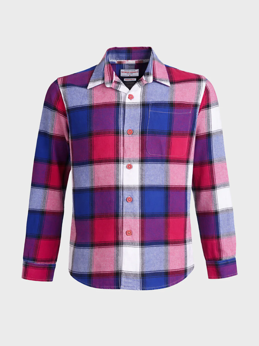 Men's Multicolor Regular Fit Checkered Casual Shirt - Image 5