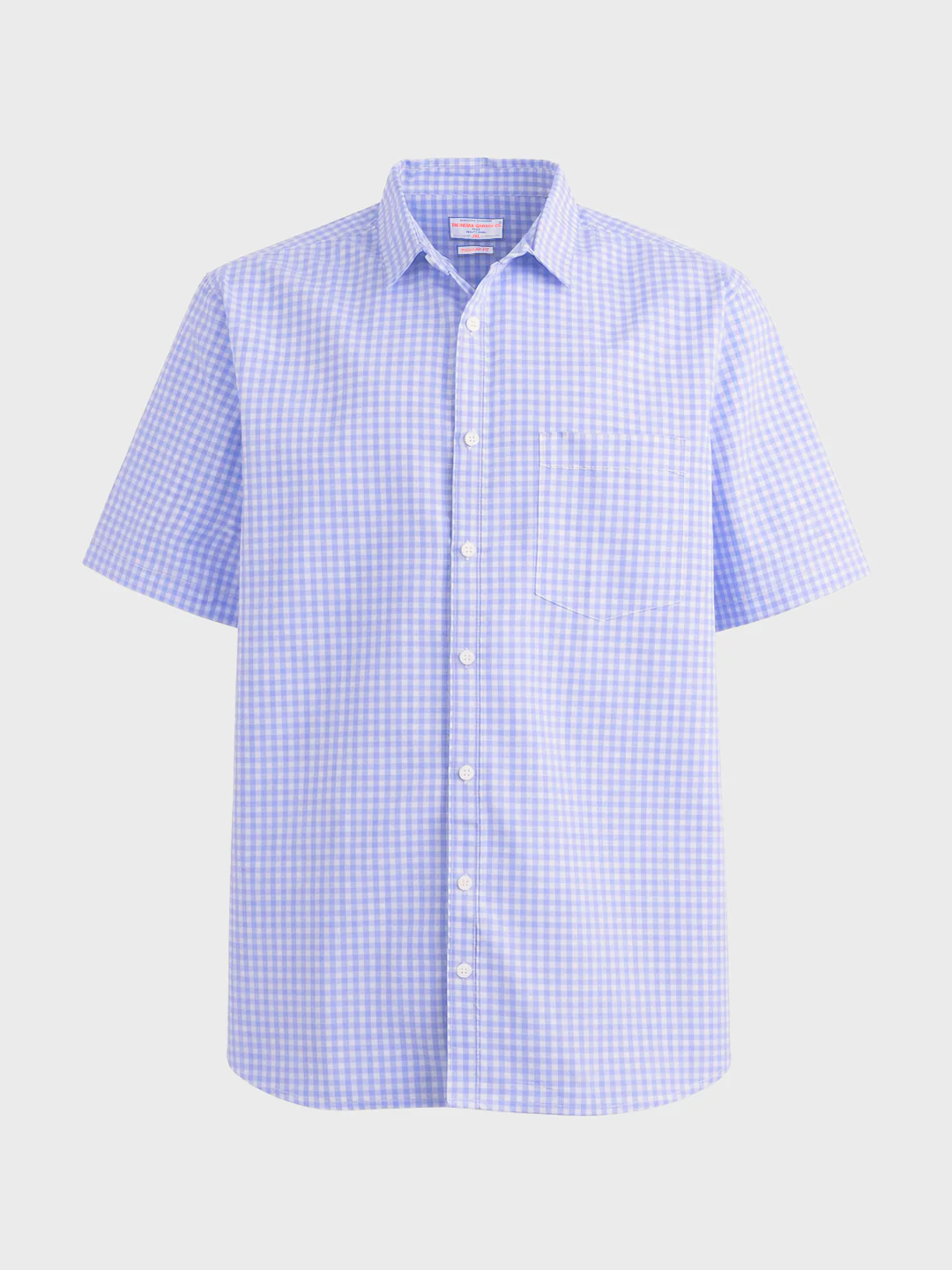 Men's Blue Regular Fit Checkered Casual Shirt - Image 4