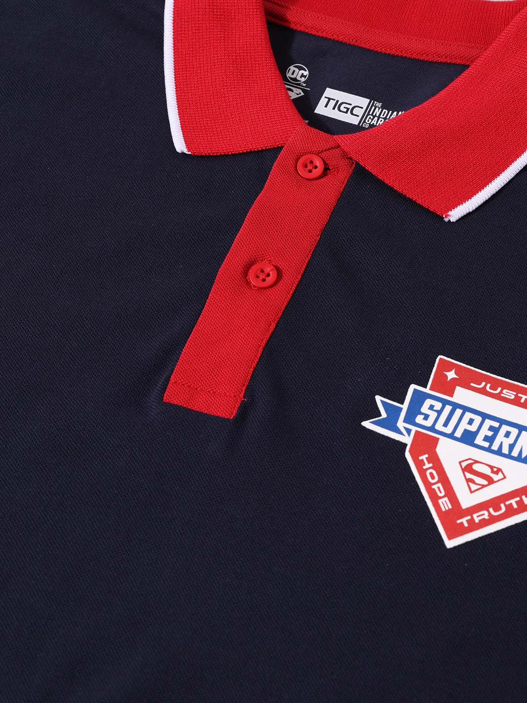 Men's Blue Regular Fit Graphic Superman Character T-Shirt - Image 3