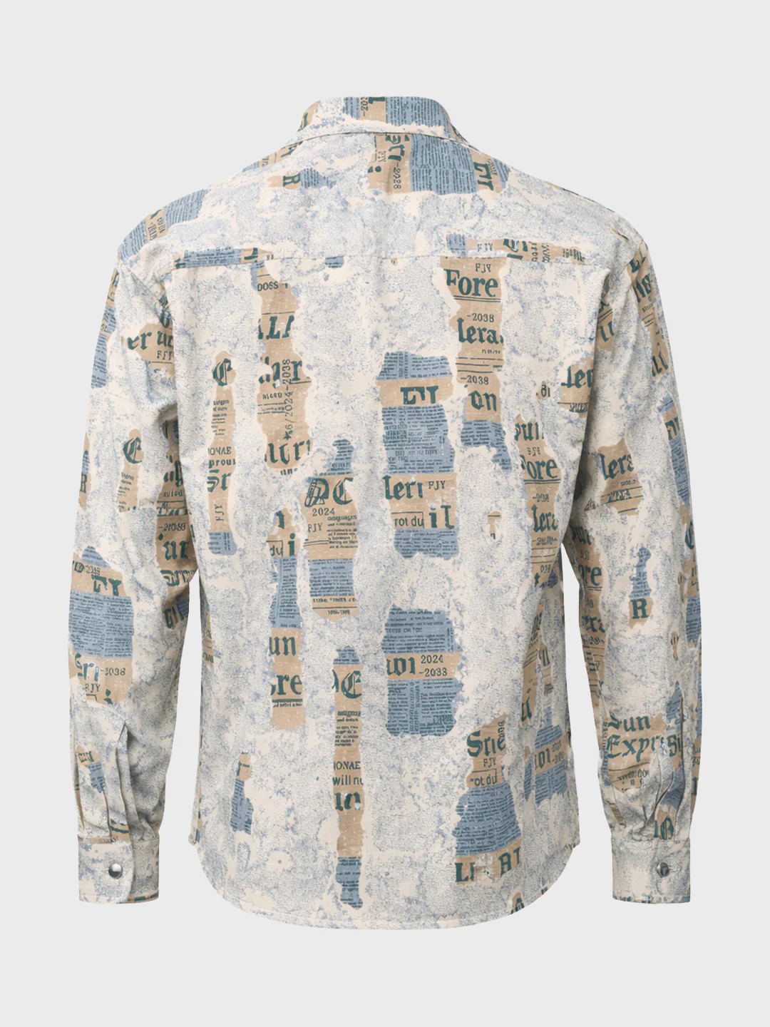 Men's Blue Regular Fit Printed Casual Shirt - Image 6