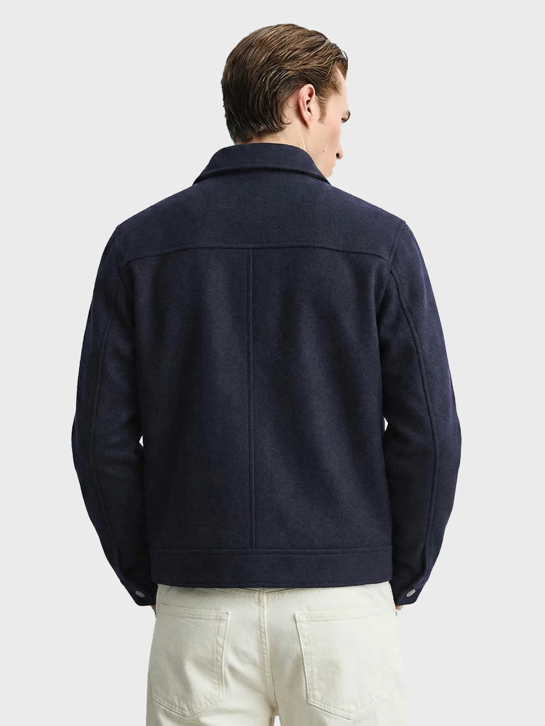 Men's Blue Regular Fit Solid Casual Jacket - Image 2