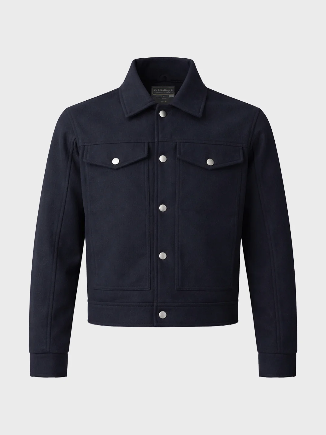 Men's Blue Regular Fit Solid Casual Jacket - Image 3