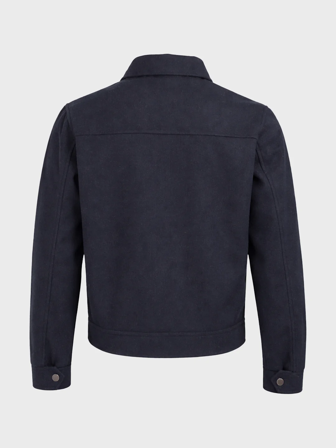 Men's Blue Regular Fit Solid Casual Jacket - Image 4