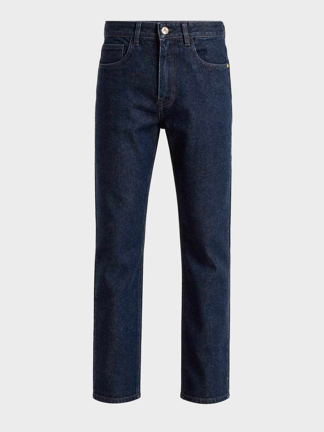 Men's Blue Regular Fit Solid Casual Jeans - Image 6