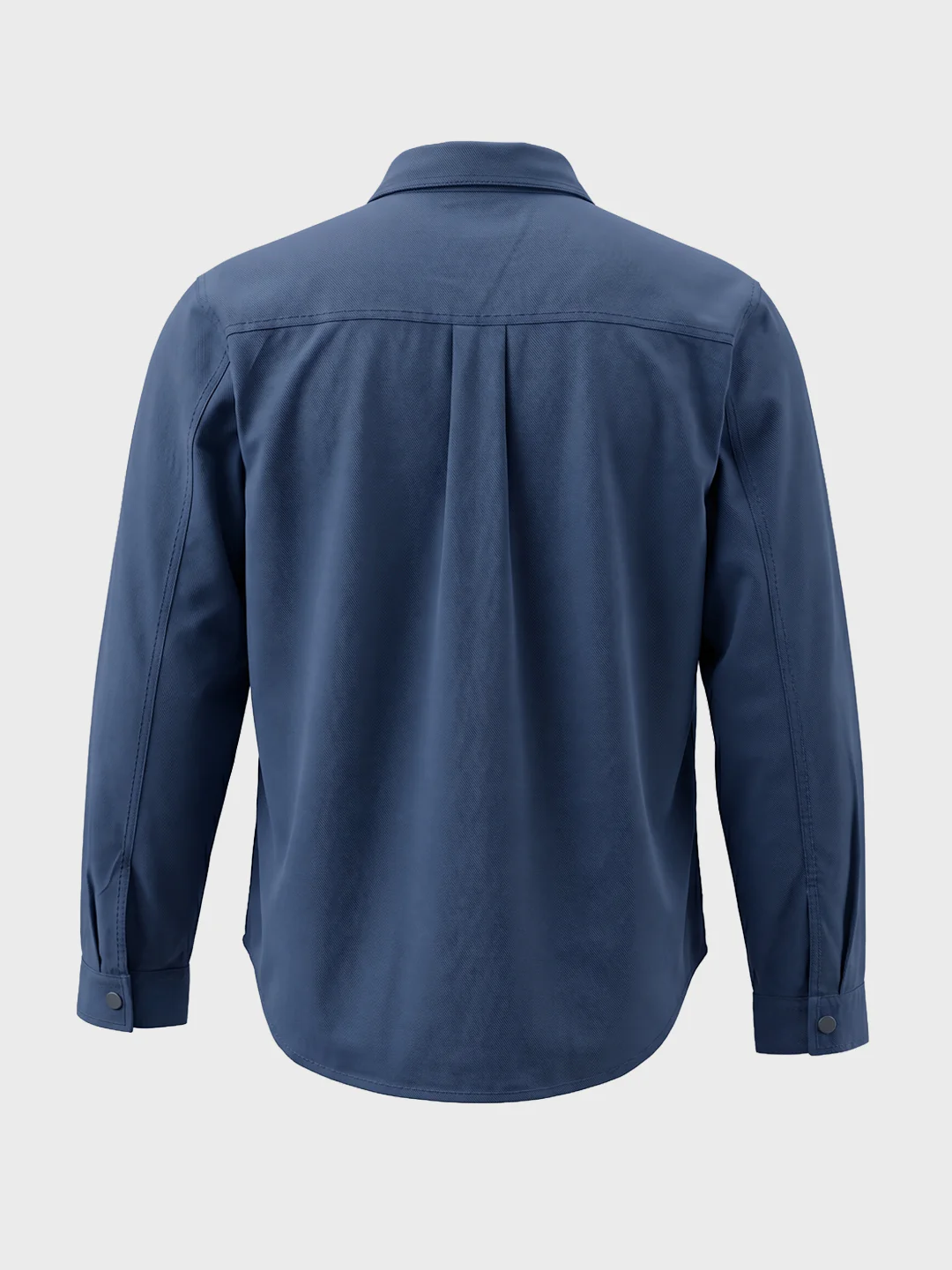 Men's Blue Regular Fit Solid Casual Shirt - Image 6