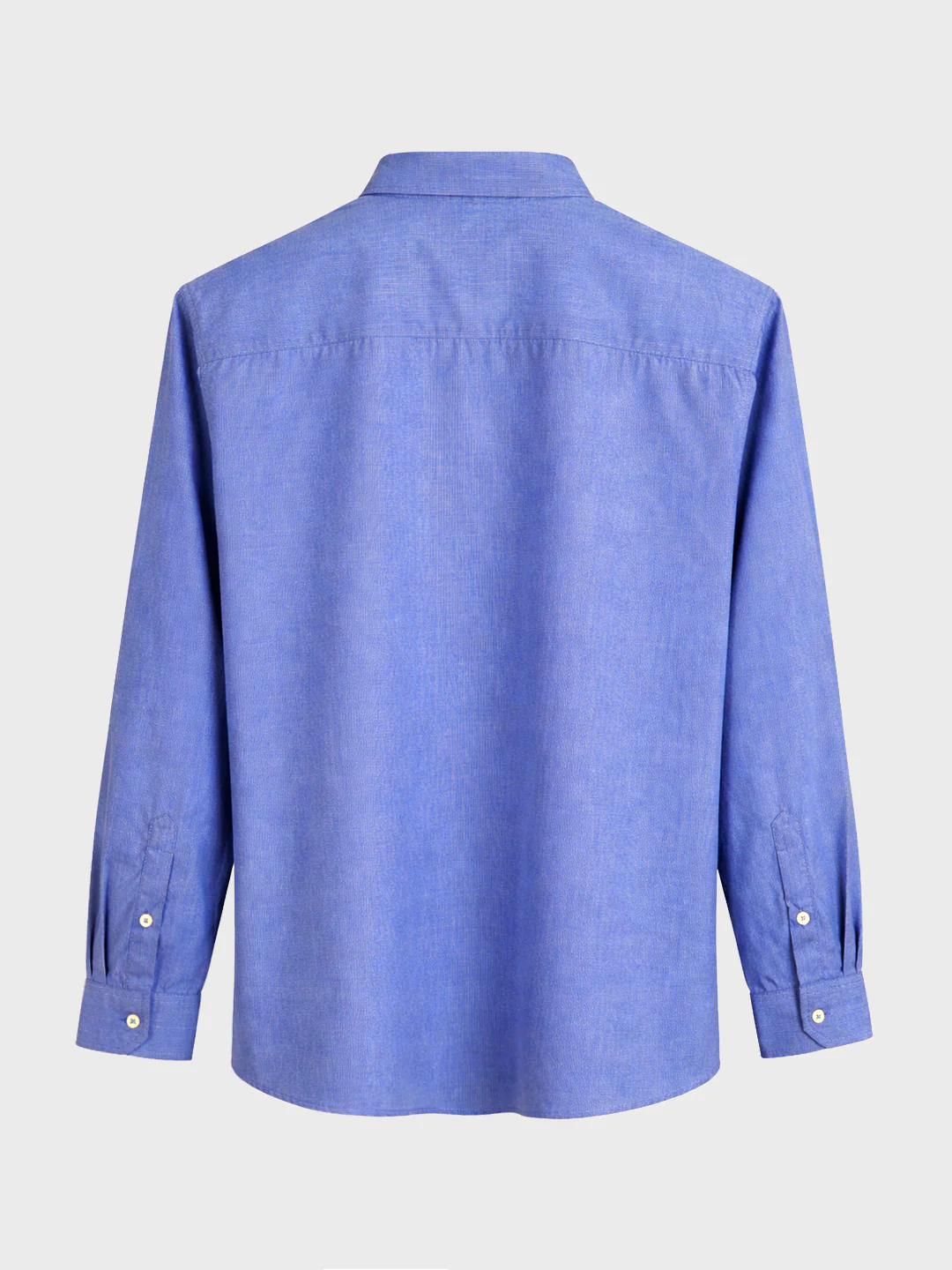 Men's Blue Regular Fit Solid Casual Shirt - Image 5