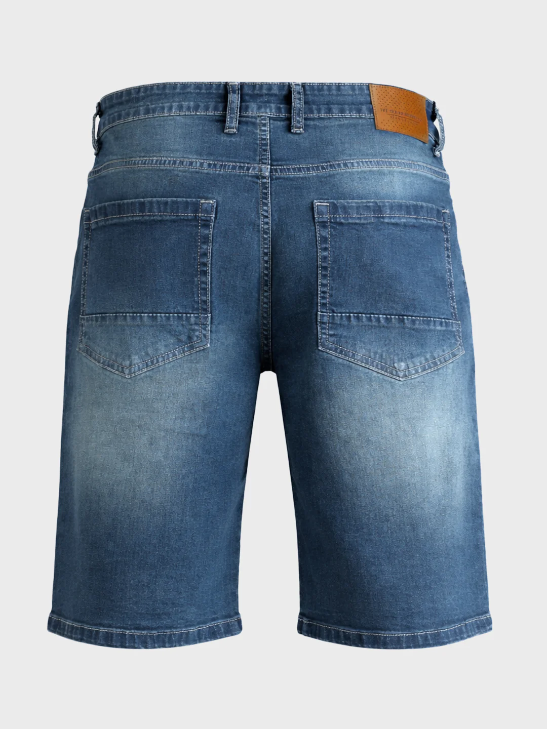 Men's Blue Regular Fit Solid Casual Shorts - Image 7