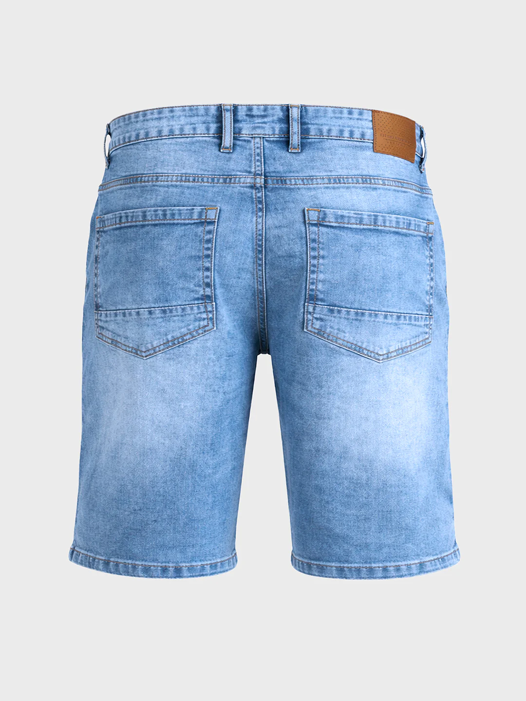 Men's Blue Regular Fit Solid Casual Shorts - Image 7