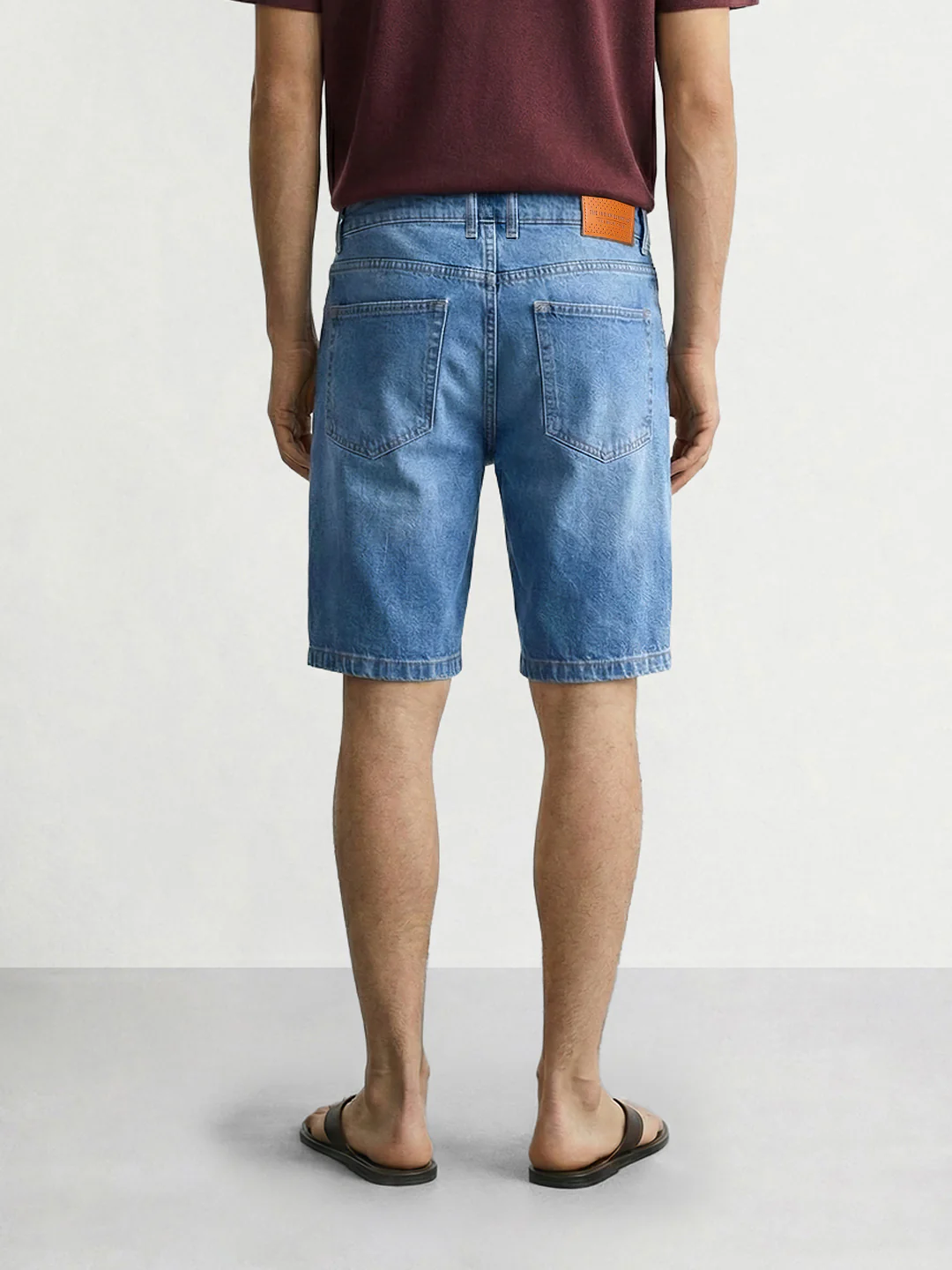 Men's Blue Regular Fit Solid Casual Shorts - Image 2