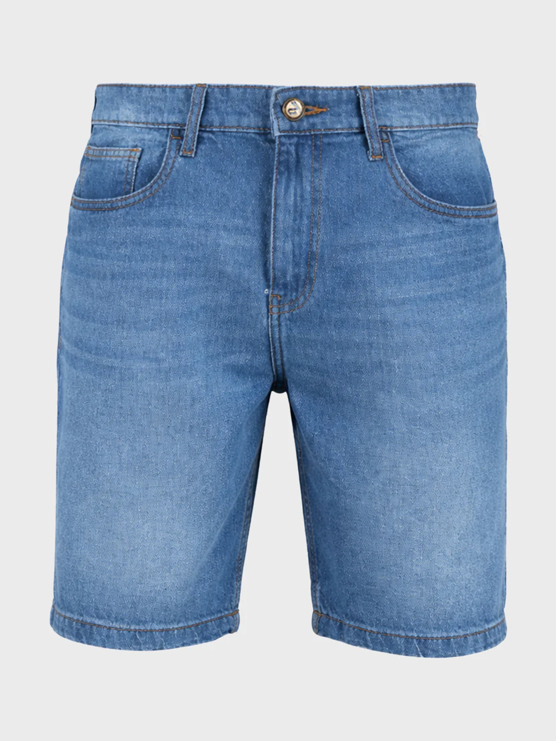 Men's Blue Regular Fit Solid Casual Shorts - Image 5