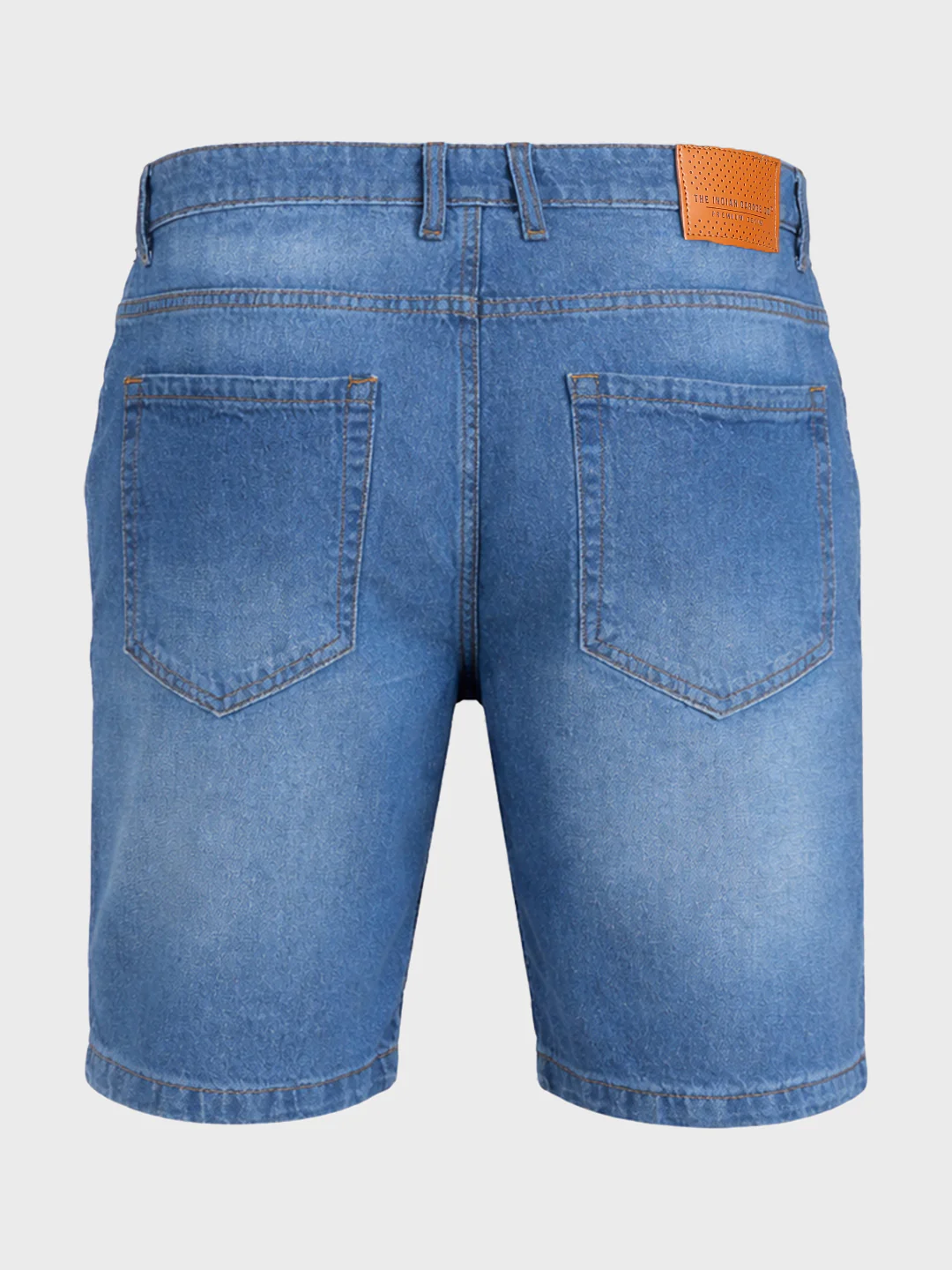 Men's Blue Regular Fit Solid Casual Shorts - Image 6