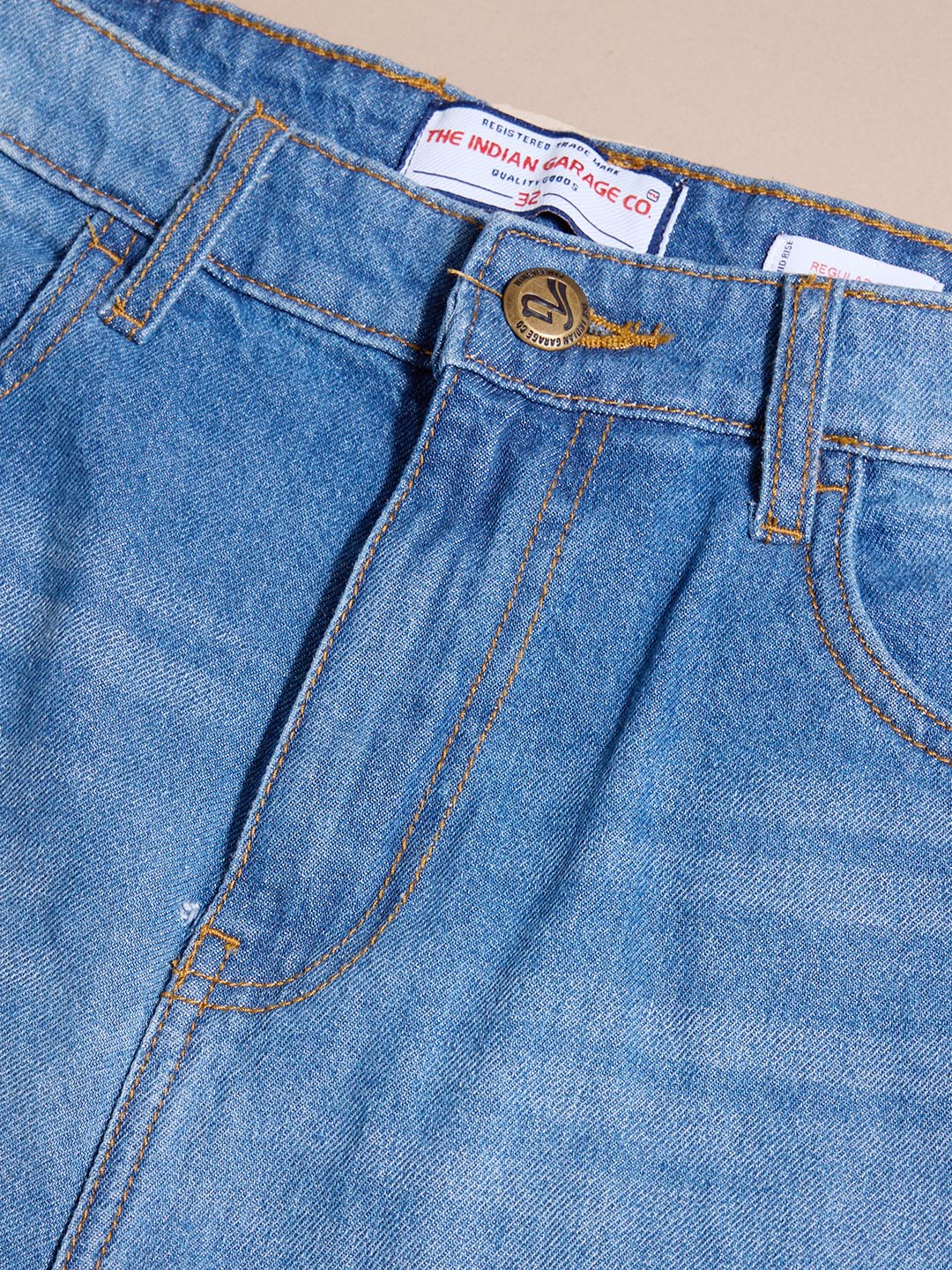 Men's Blue Regular Fit Solid Casual Shorts - Image 7
