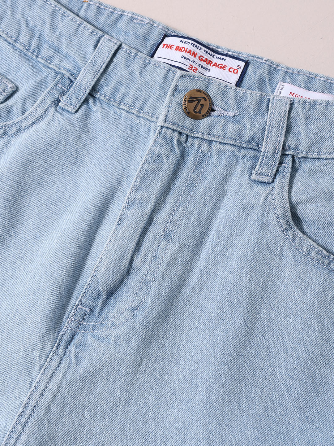 Men's Blue Regular Fit Solid Casual Shorts - Image 7