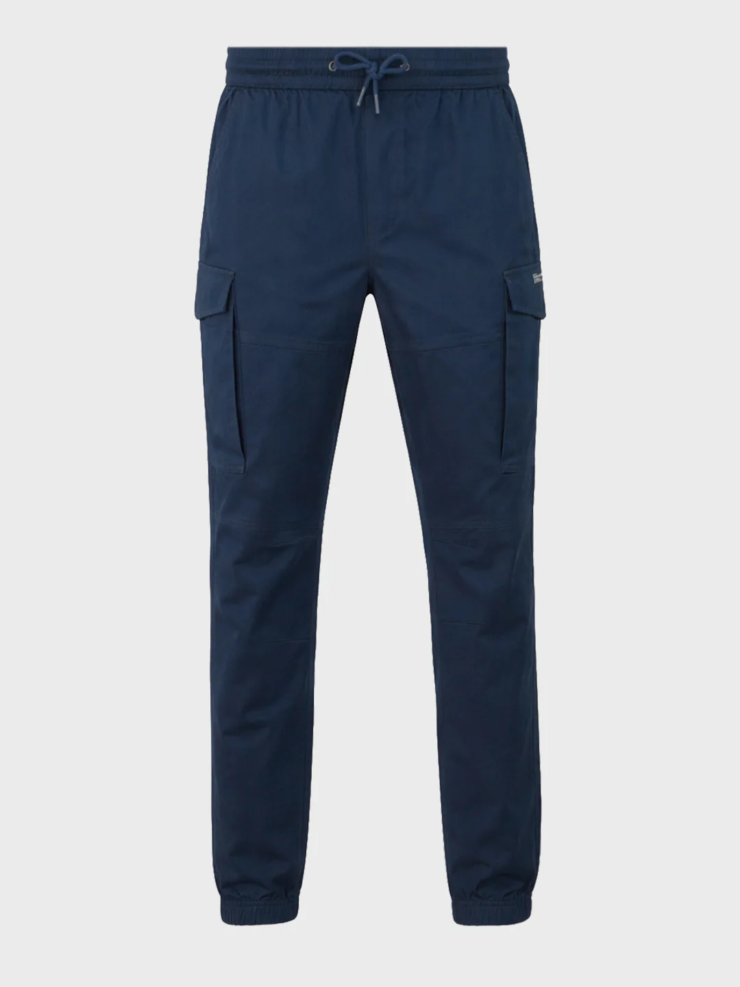 Men's Blue Regular Fit Solid Utility Cargo - Image 6