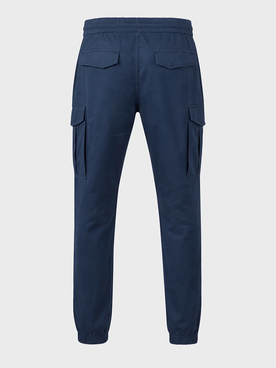 Men's Blue Regular Fit Solid Utility Cargo - Image 7