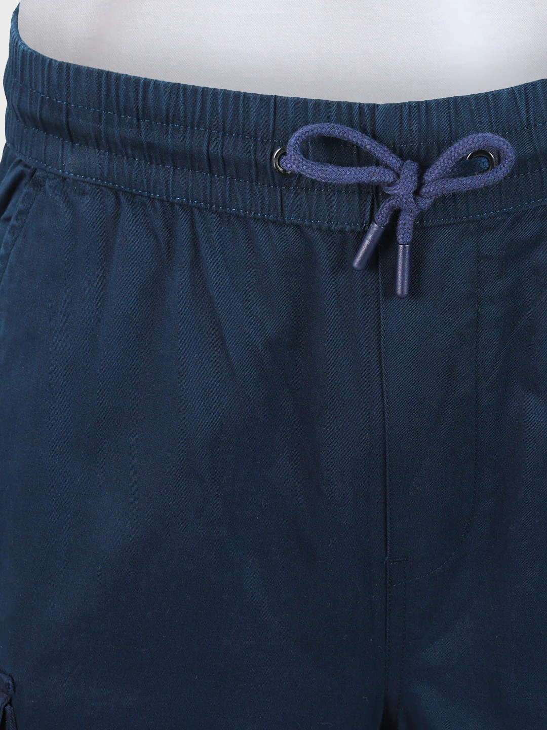 Men's Blue Regular Fit Solid Utility Cargo - Image 8