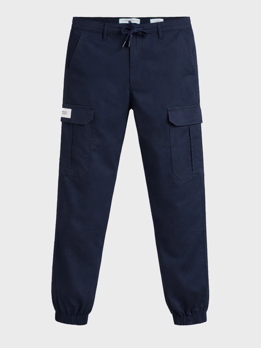 Men's Blue Regular Fit Solid Utility Cargo - Image 5