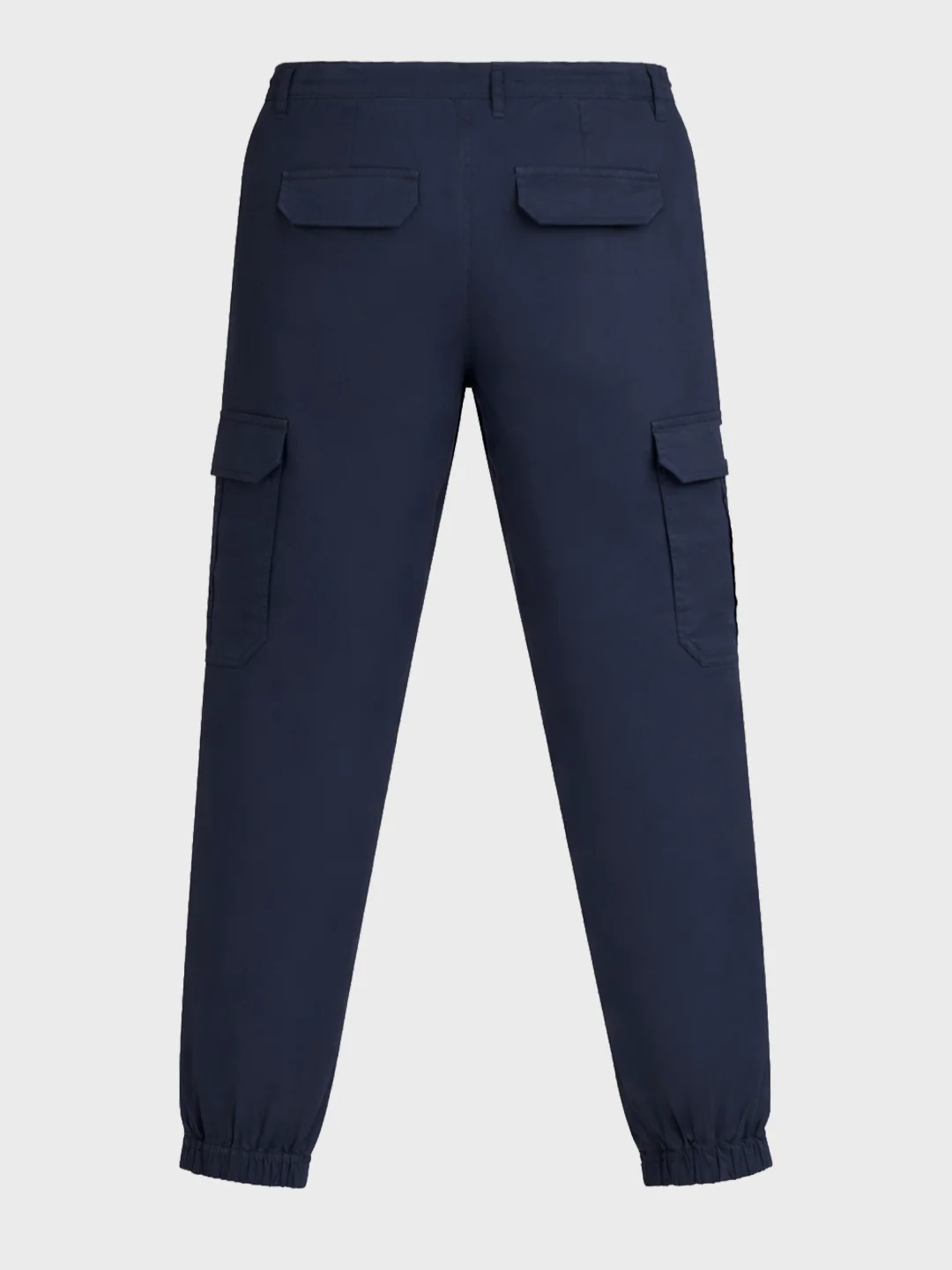 Men's Blue Regular Fit Solid Utility Cargo - Image 6