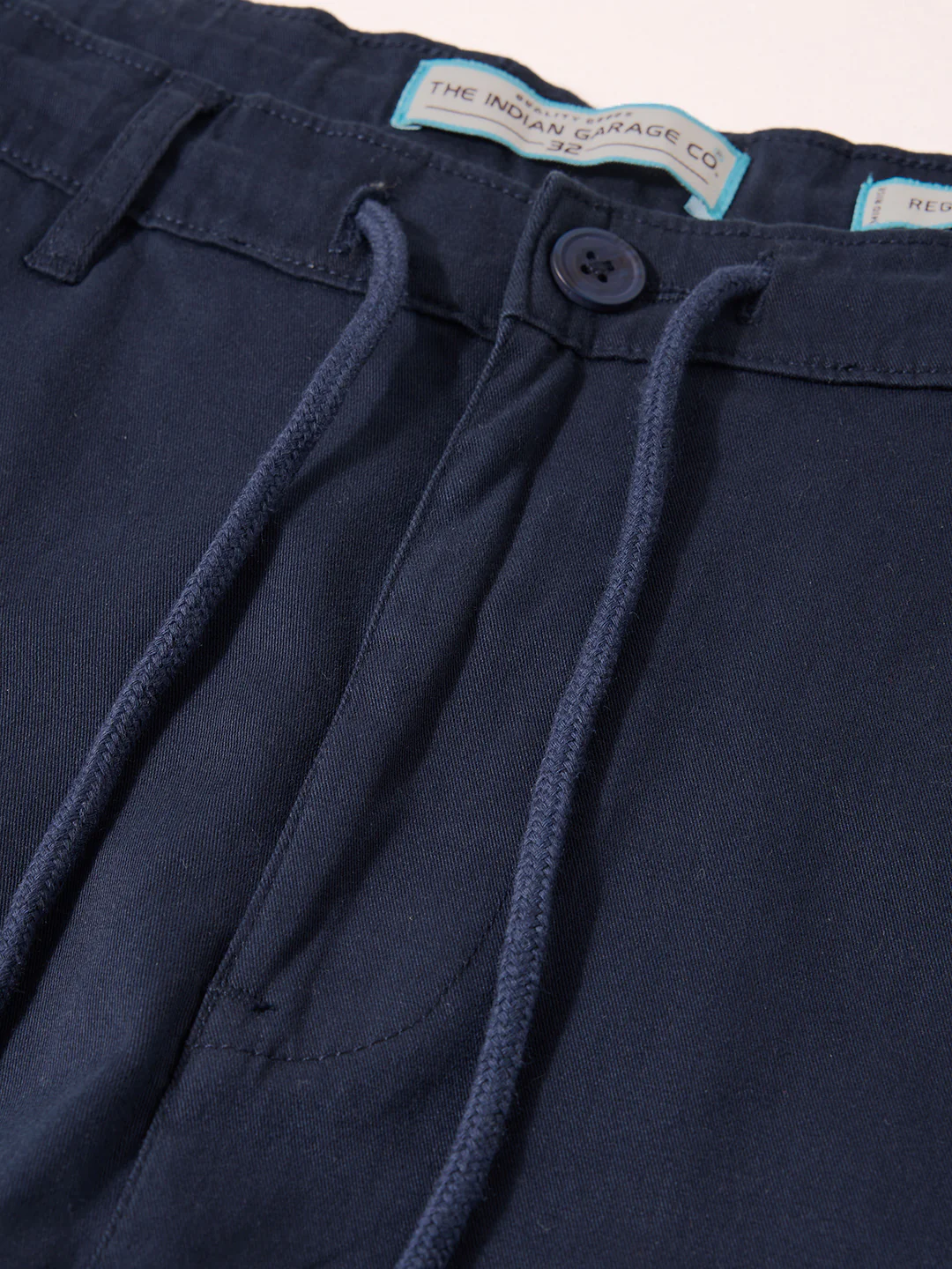 Men's Blue Regular Fit Solid Utility Cargo - Image 7