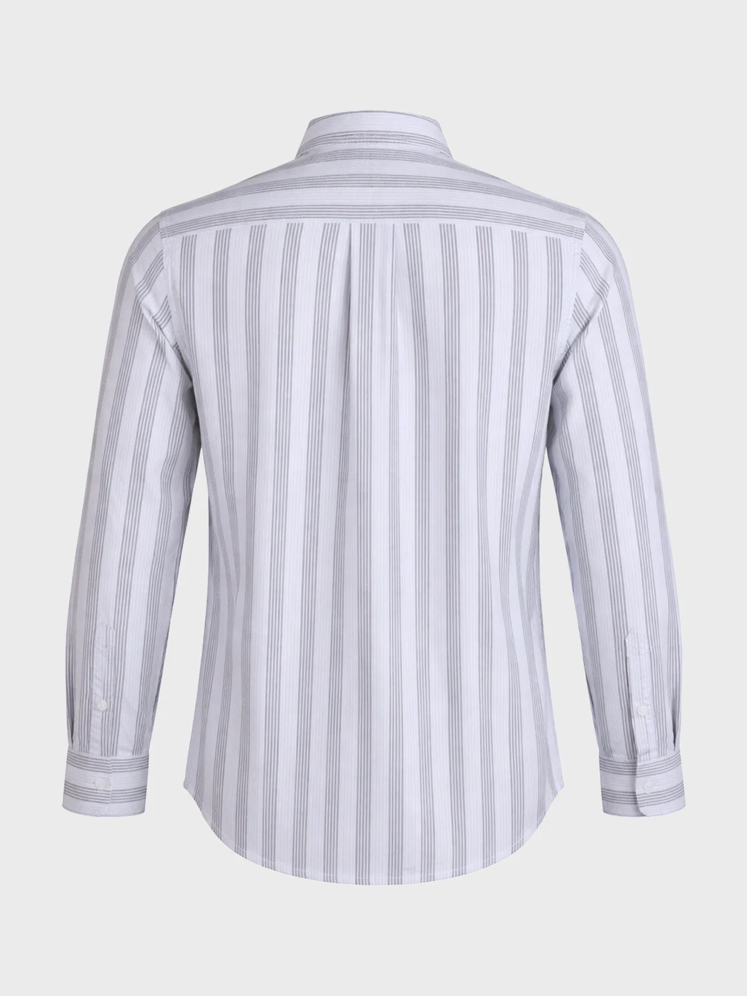 Men's Blue Regular Fit Striped Casual Shirt - Image 7