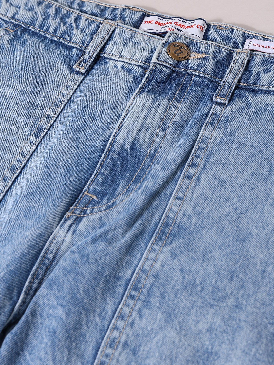 Men's Blue Regular Fit The Eternity Series Solid Jeans - Image 5