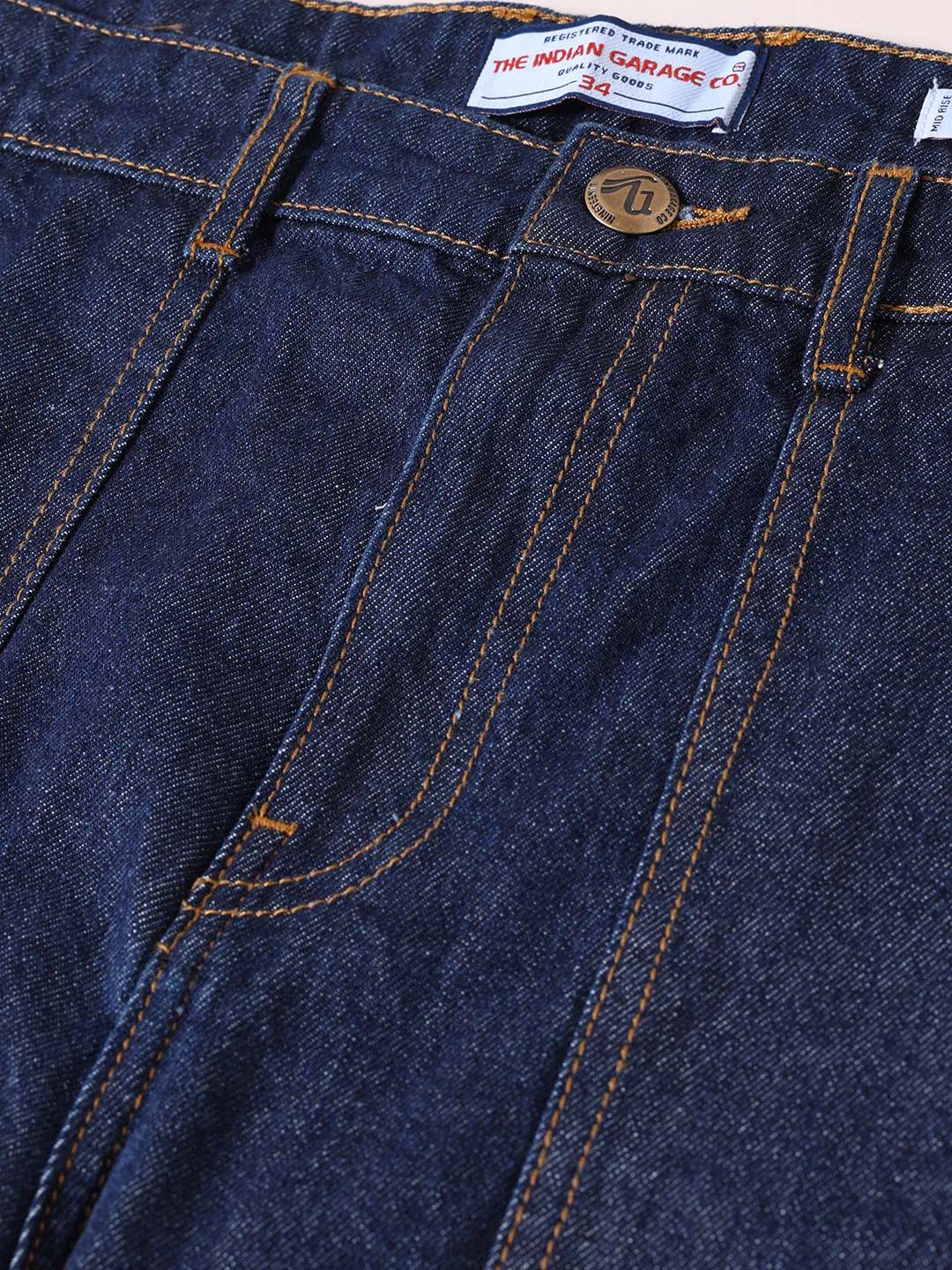 Men's Blue Regular Fit The Eternity Series Solid Jeans - Image 5
