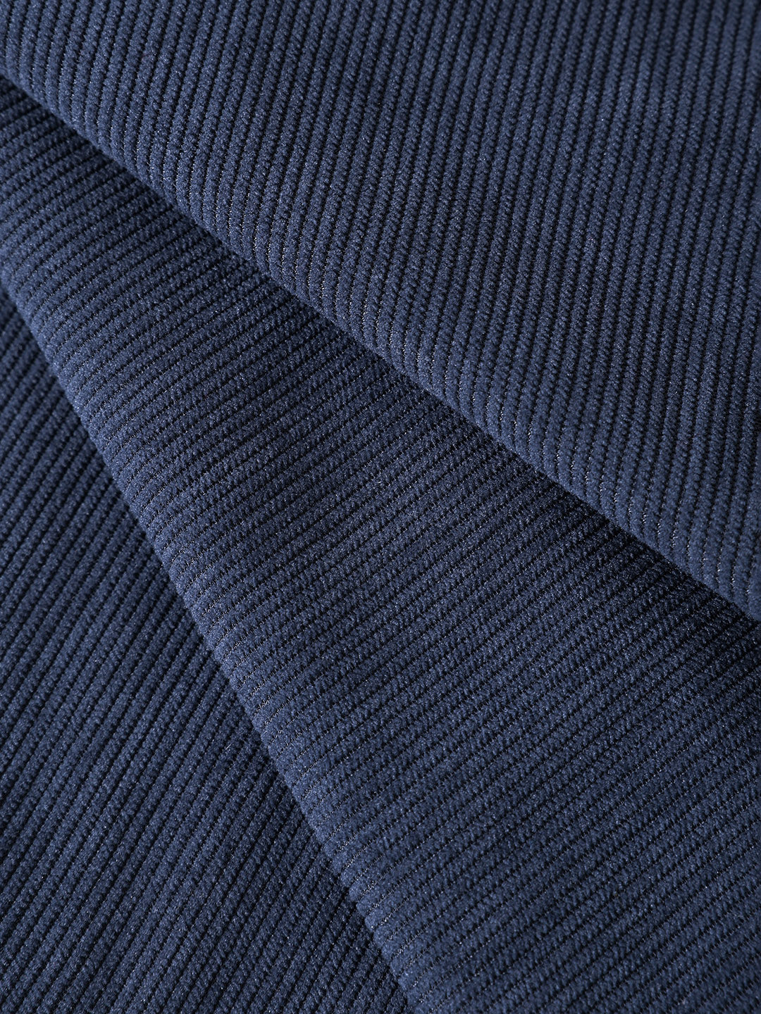 Men's Dark Denim Relaxed Fit Textured Casual Trousers - Image 7