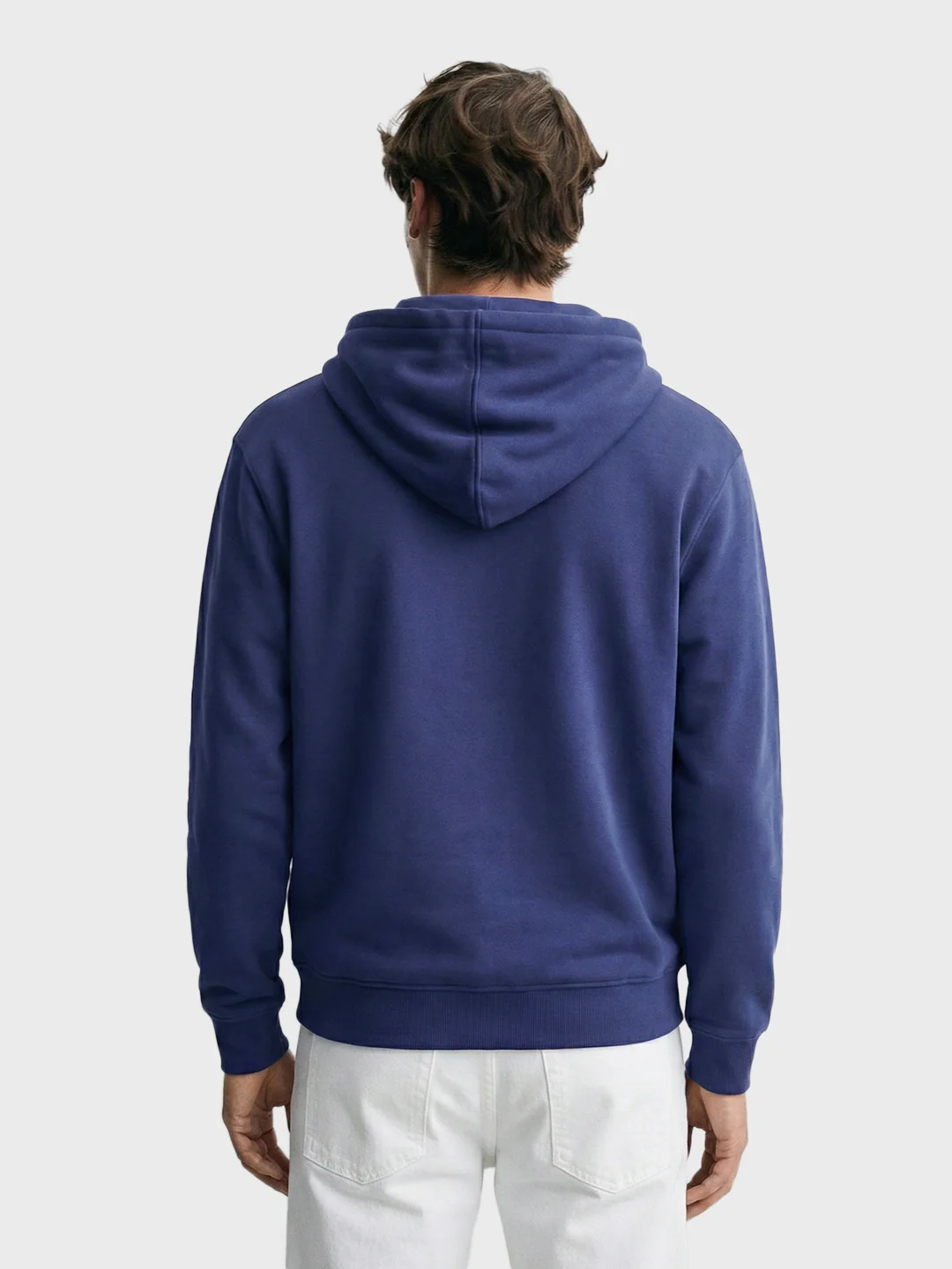 Men's Blue Relaxed Fit Embroided Casual Sweatshirt - Image 2
