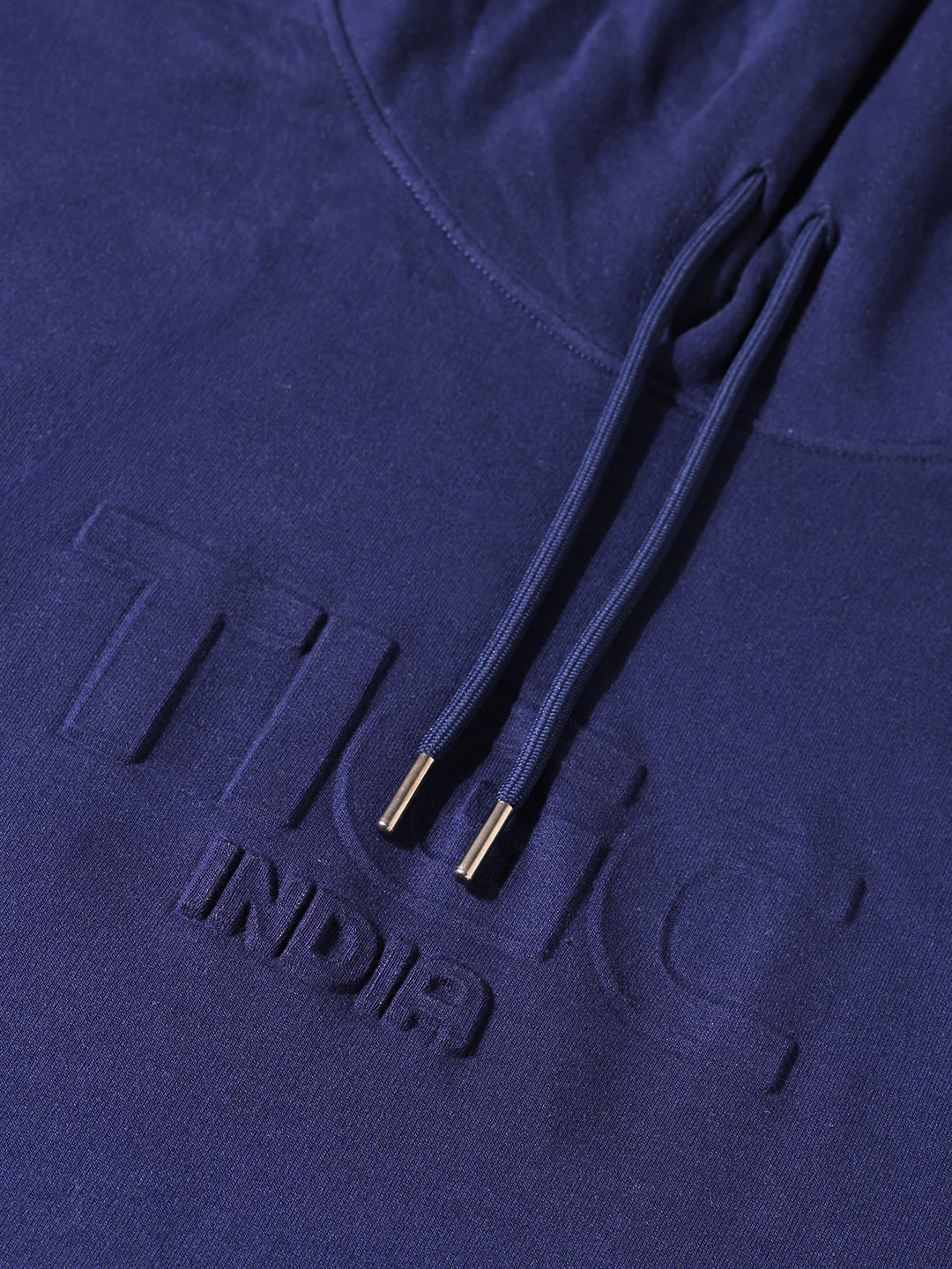 Men's Blue Relaxed Fit Embroided Casual Sweatshirt - Image 5