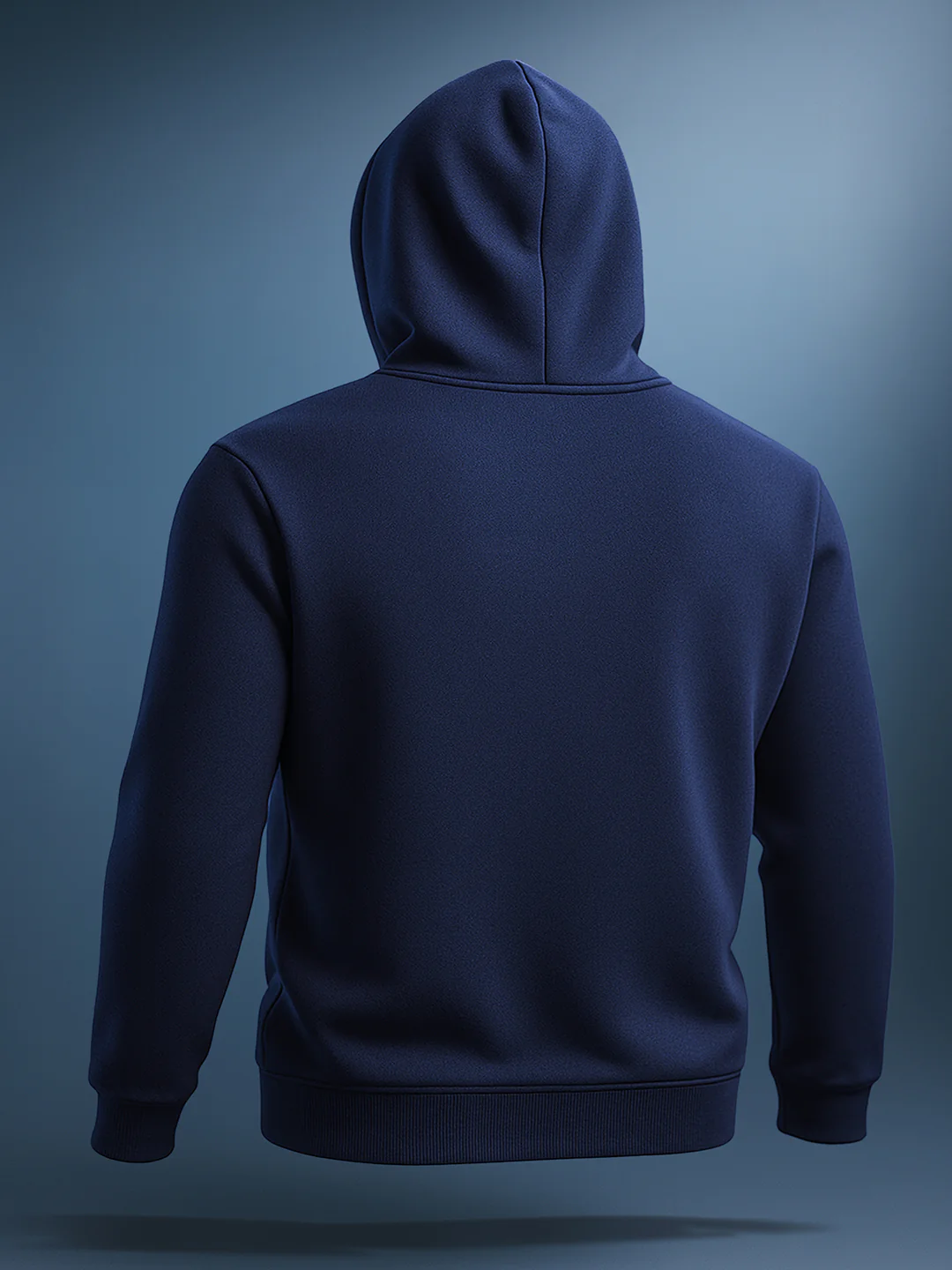 Men's Blue Relaxed Fit Embroided Casual Sweatshirt - Image 2
