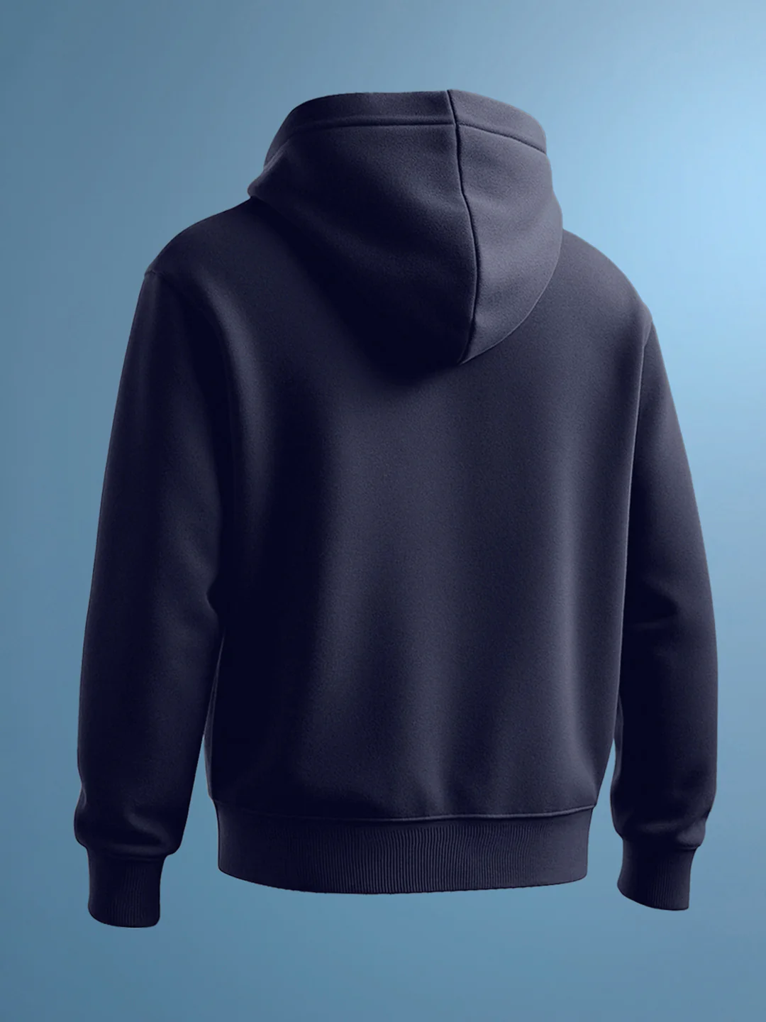 Men's Blue Relaxed Fit Embroided Casual Sweatshirt - Image 2