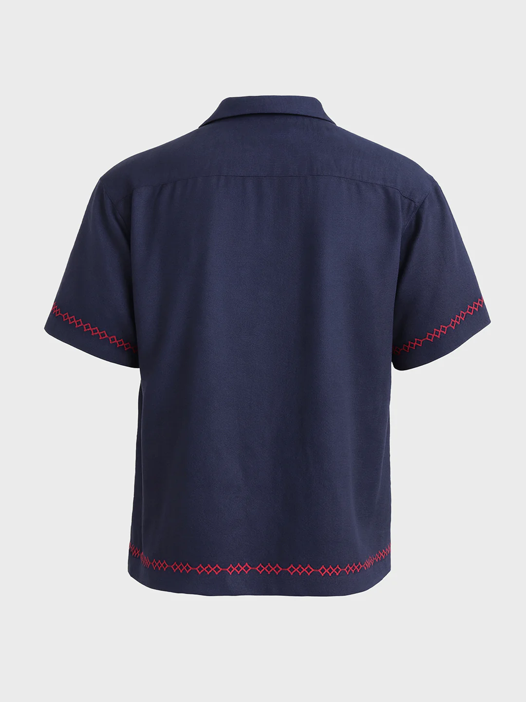 Men's Blue Relaxed Fit Embroidered Tom&Jerry Character Shirt - Image 4