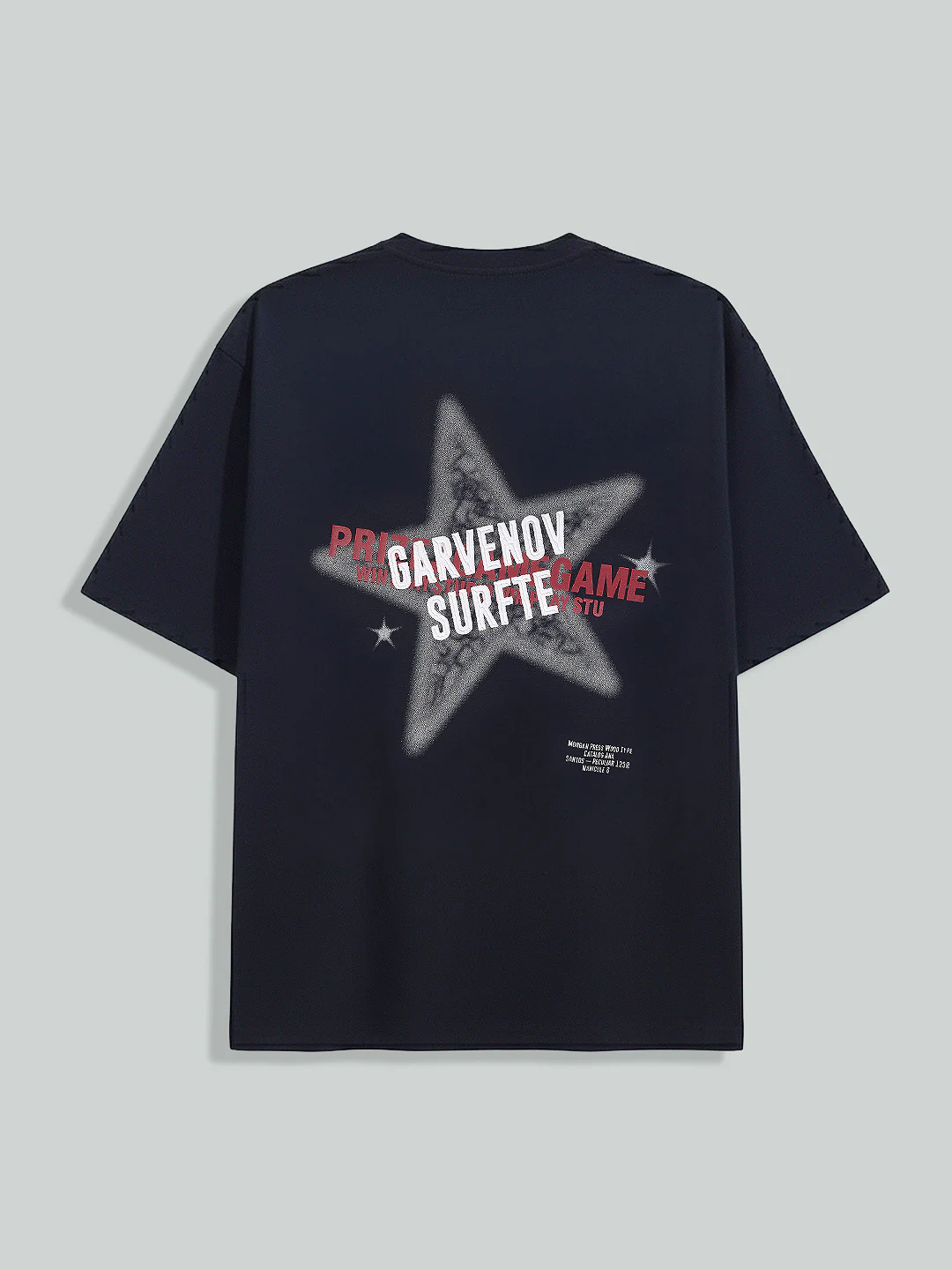 Men's Blue Relaxed Fit Graphic Printed 240 GSM Casual T-Shirt - Image 6