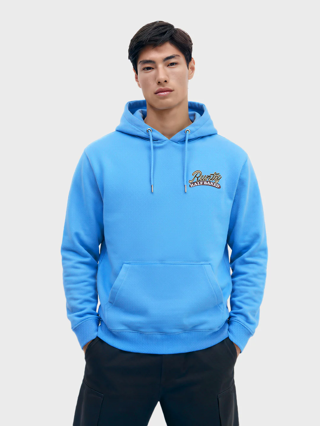 Men's Blue Relaxed Fit Graphic Printed Casual Sweatshirt - Image 2