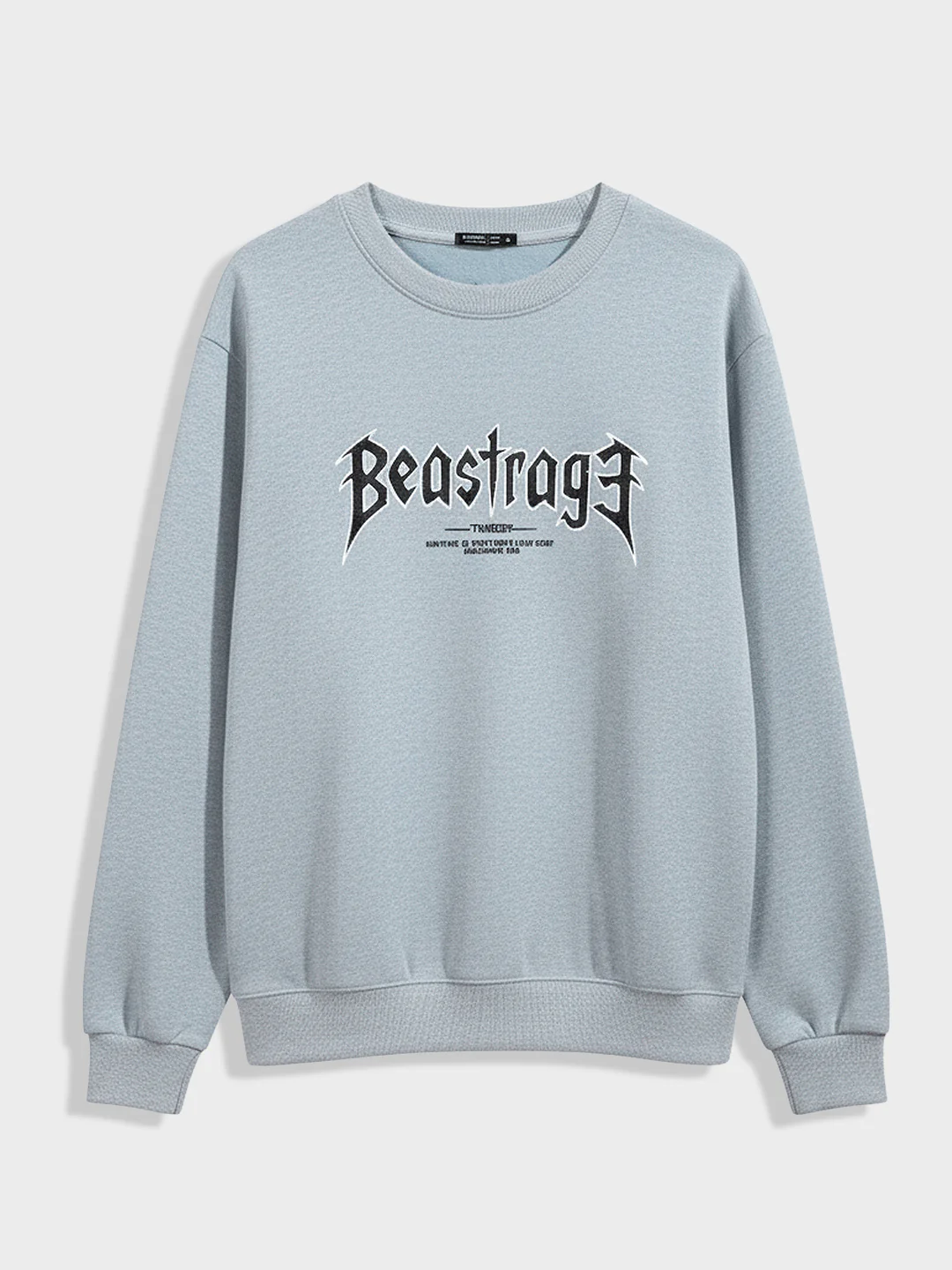 Men's Blue Relaxed Fit Graphic Printed Casual Sweatshirt - Image 3