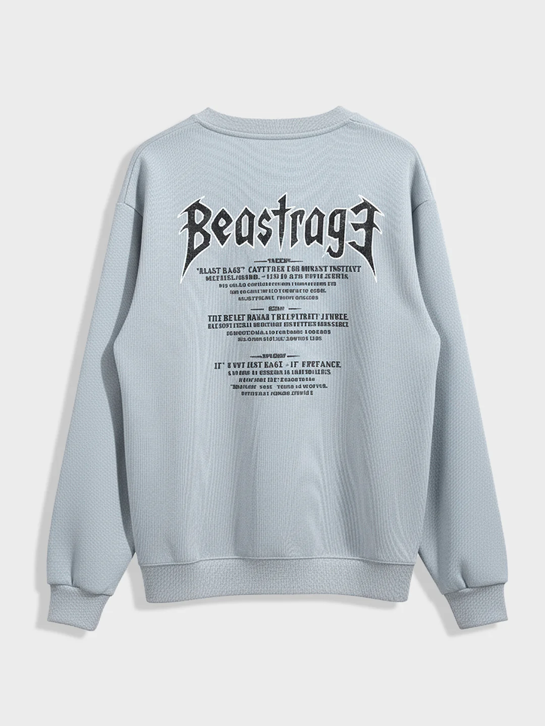 Men's Blue Relaxed Fit Graphic Printed Casual Sweatshirt - Image 4