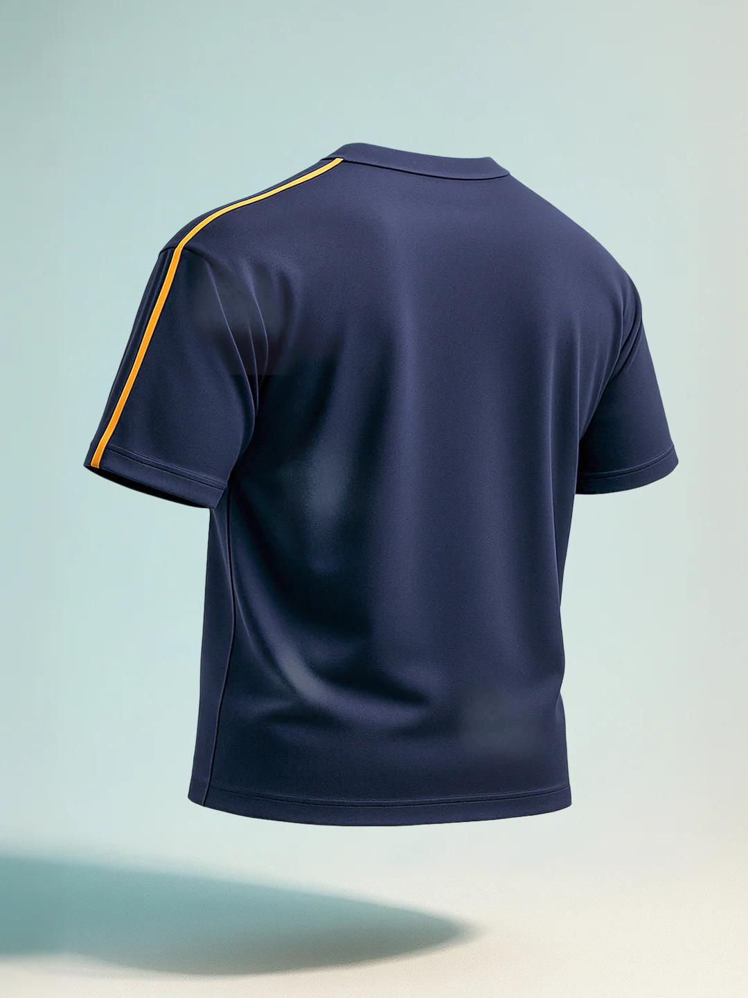 Men's Blue Relaxed Fit Graphic Printed 240 GSM Street Wear T-Shirt - Image 2
